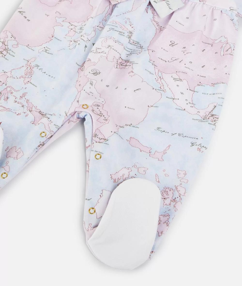 Alviero martini 1a classe Tutina in cotone con fiocco Geo Lady Rosa Italia