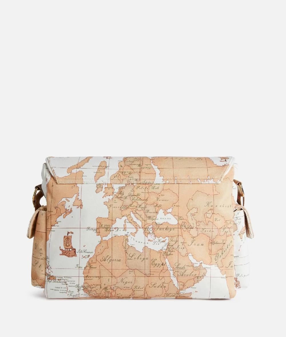 Alviero martini 1a classe Borsa a tracolla con mappa Geo Classic Panna Vendita