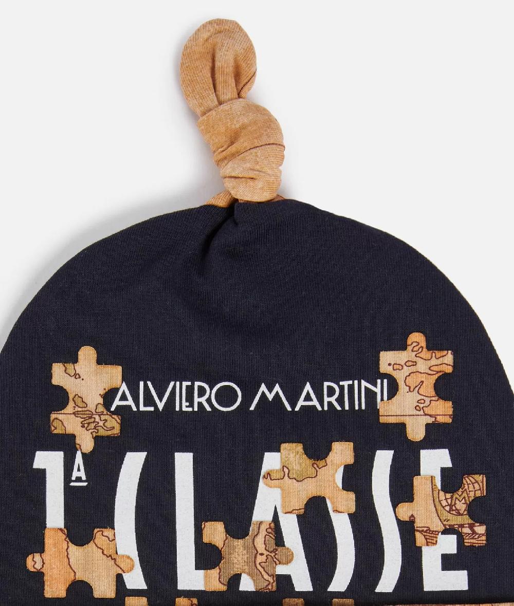 Alviero martini 1a classe Cappellino in cotone Geo Puzzle Blu Pezzi Unici