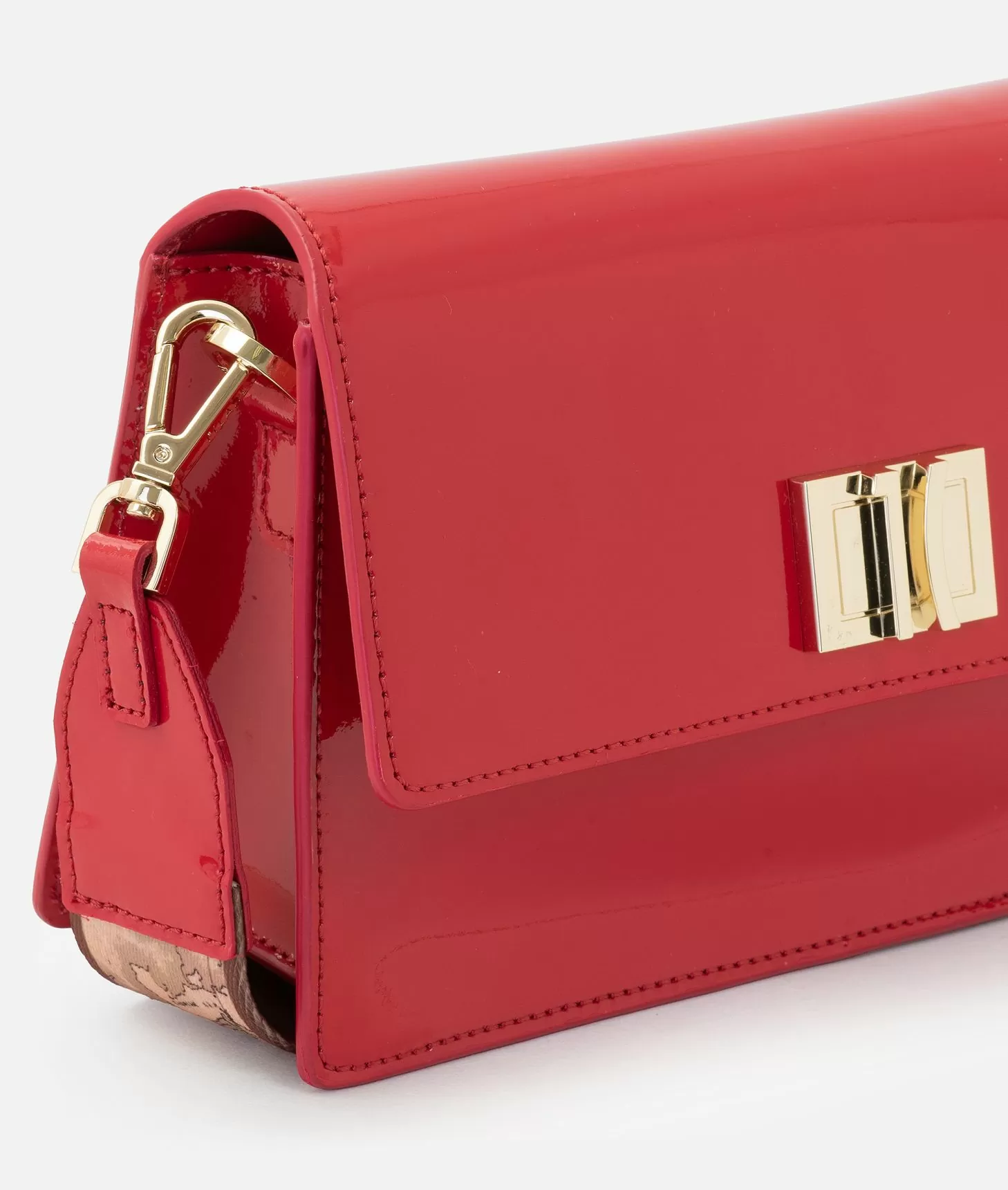 Alviero martini 1a classe Winter Spirit tracollina con patta in vernice Rossa In Vendita