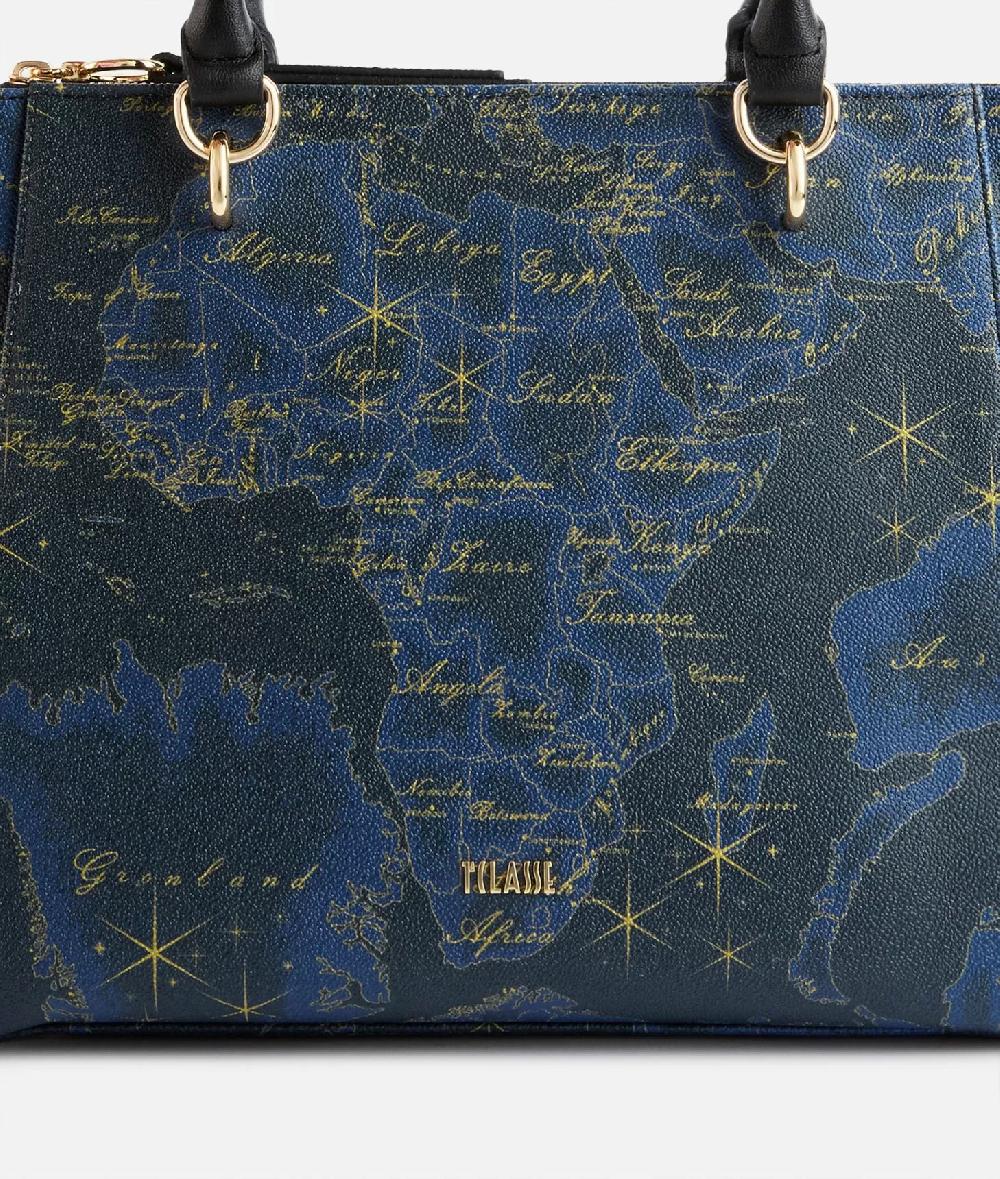 Alviero martini 1a classe Geo Midnight borsa shopping Blu Notte Moda
