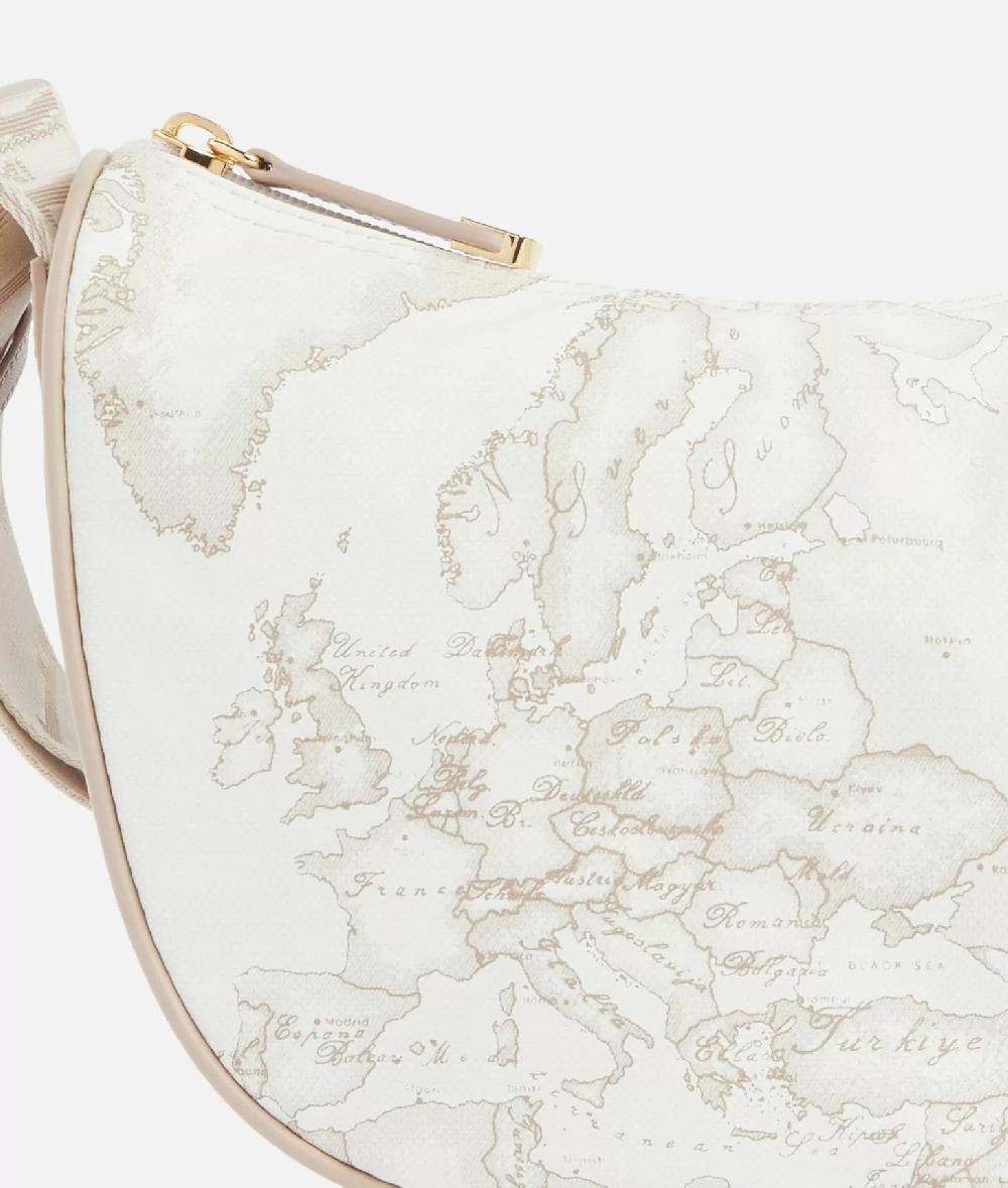 Alviero martini 1a classe Geo Soft White tracolla a mezzaluna piccola Promozione