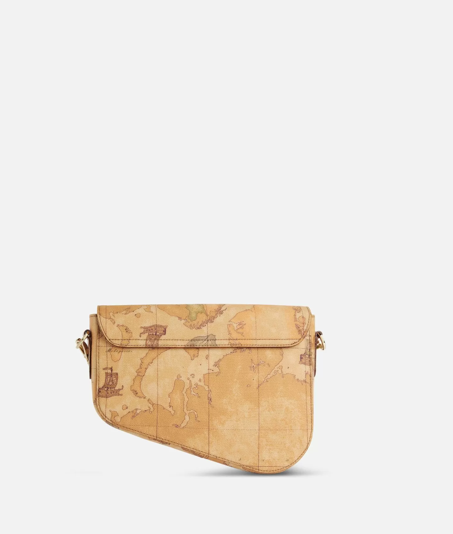 Alviero martini 1a classe Borsa a tracolla con patta in tessuto stampa Geo Classic Naturale Sconto