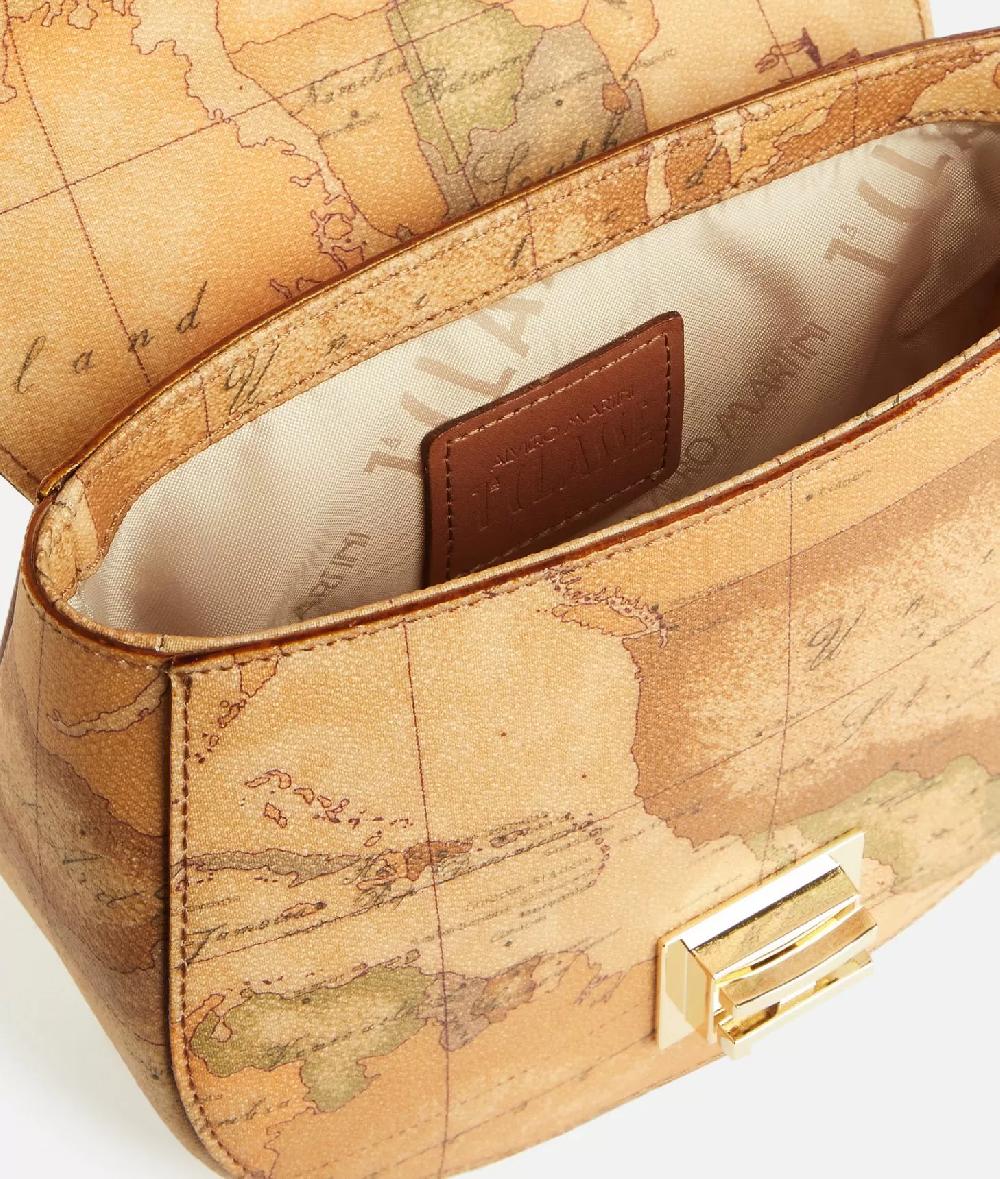 Alviero martini 1a classe Tracollina tonda in tessuto stampa Geo Classic Naturale Offerta