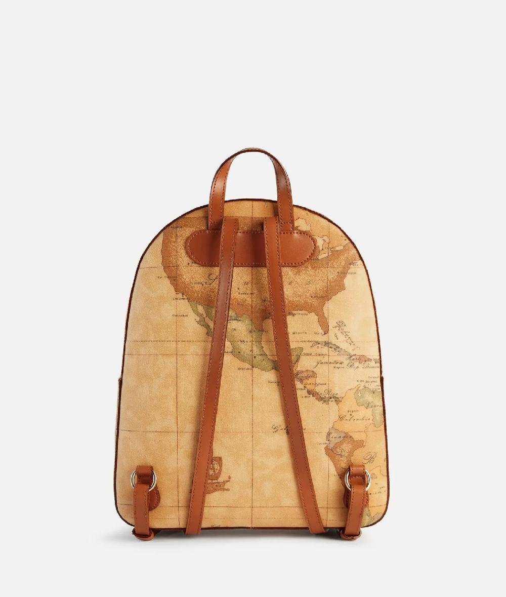 Alviero martini 1a classe Zaino tre tasche in tessuto stampa Geo Classic Naturale In Saldo