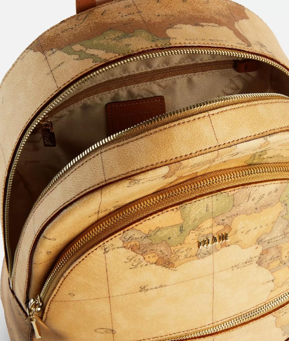 Alviero martini 1a classe Zaino tre tasche in tessuto stampa Geo Classic Naturale In Saldo