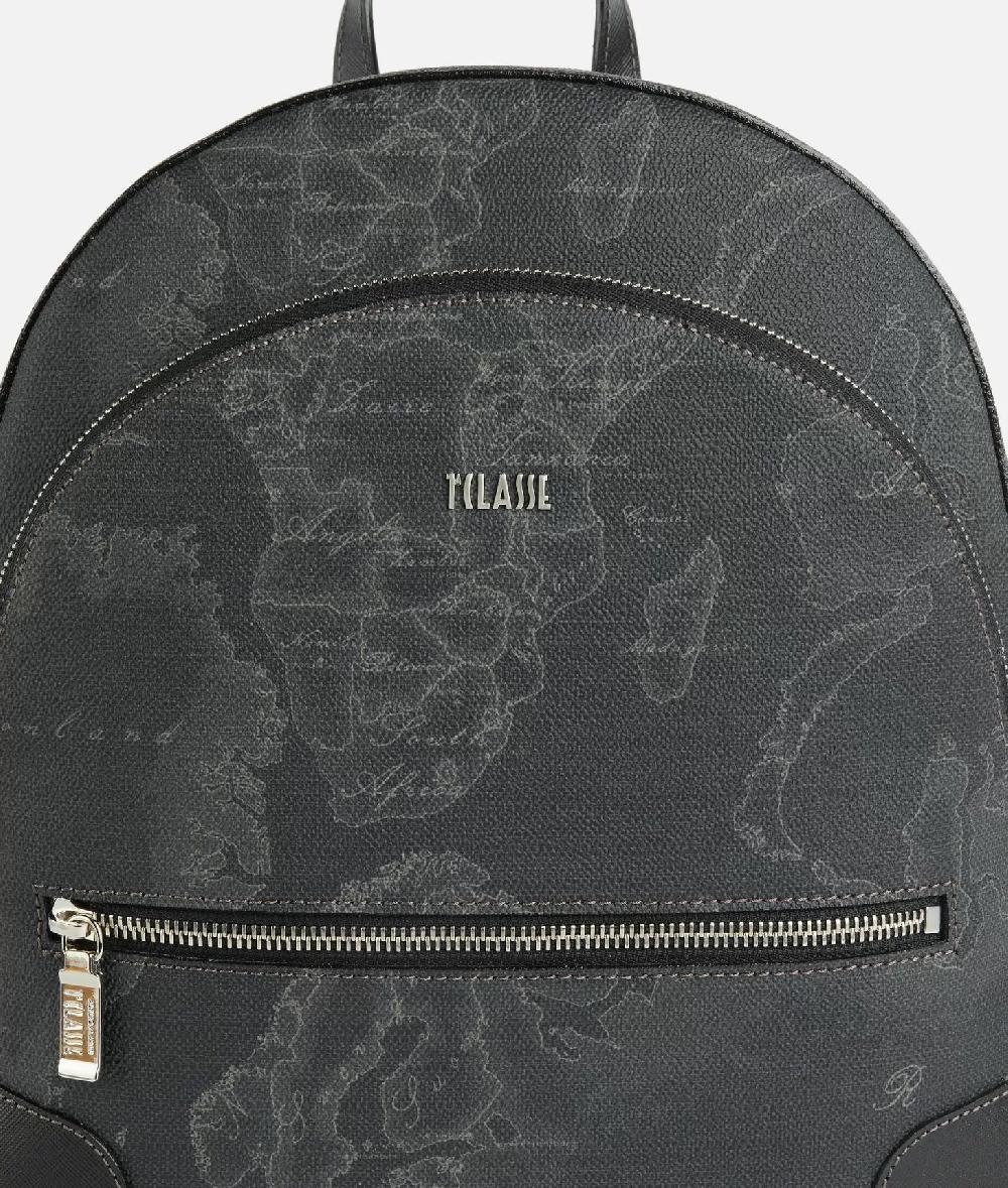 Alviero martini 1a classe Zaino tre tasche in tessuto stampa Geo Night Nero Nuova
