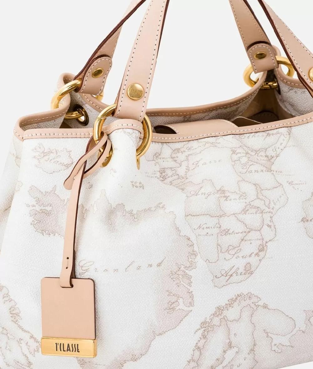 Alviero martini 1a classe Geo White Borsa media a mano Affare Del Giorno