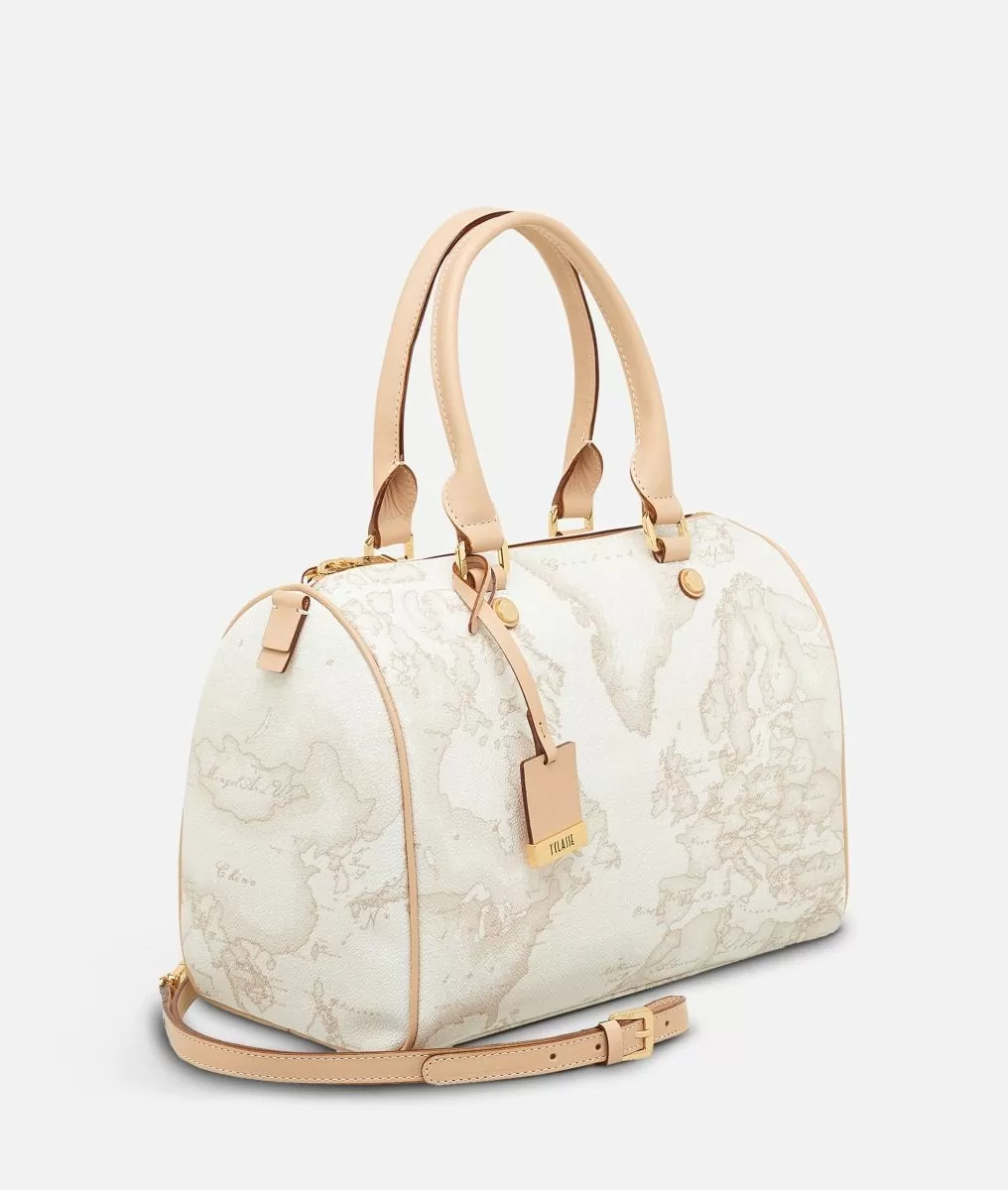 Alviero martini 1a classe Geo White Borsa media a bauletto Sottocosto