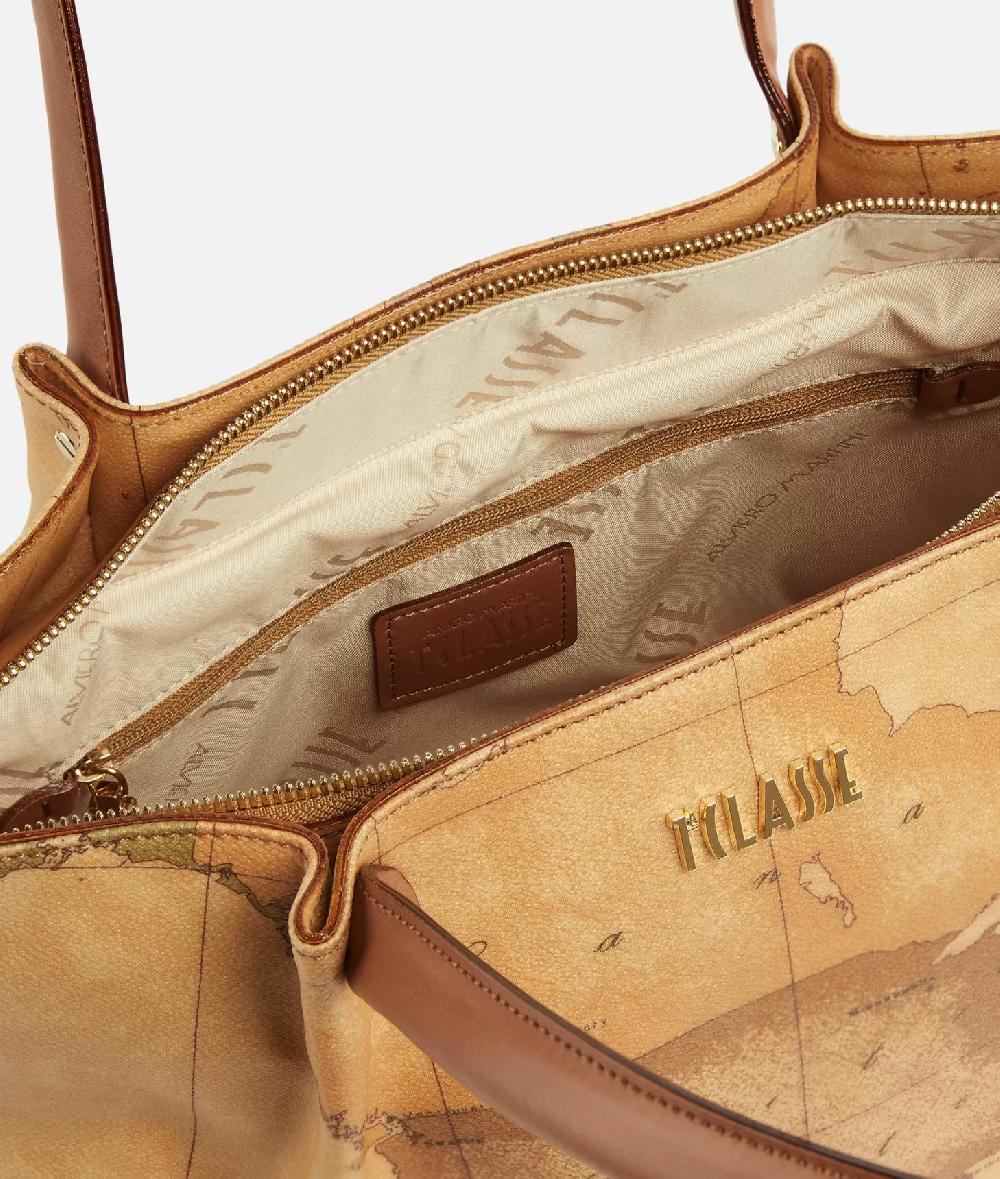 Alviero martini 1a classe Borsa shopping in tessuto stampa Geo Classic Naturale Convenienza
