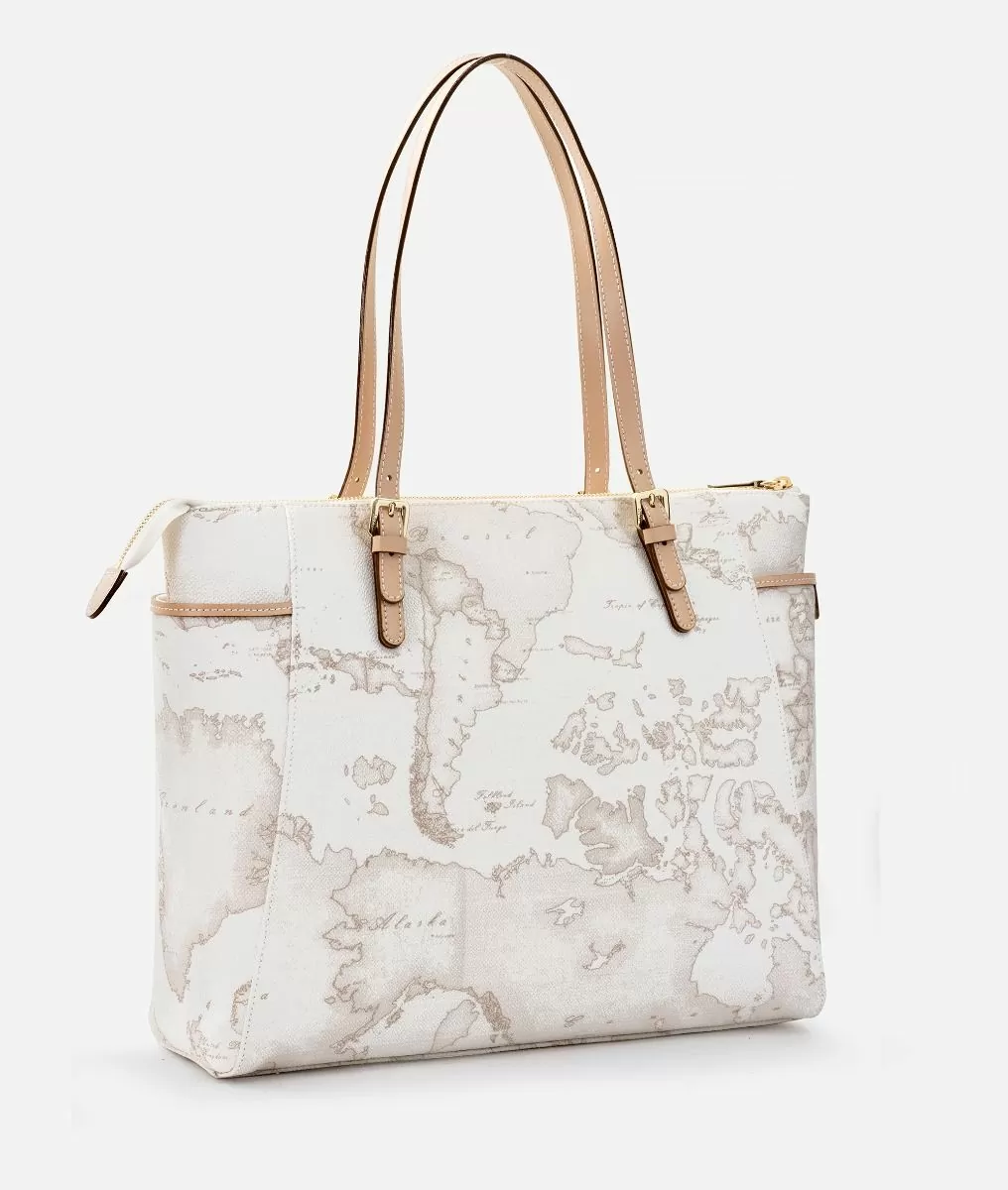 Alviero martini 1a classe Geo White tote bag grande Sconto