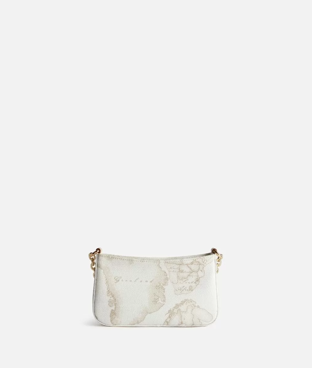 Alviero martini 1a classe Pochette con tracolla in tessuto Geo White Bianca Fino al 55% di sconto