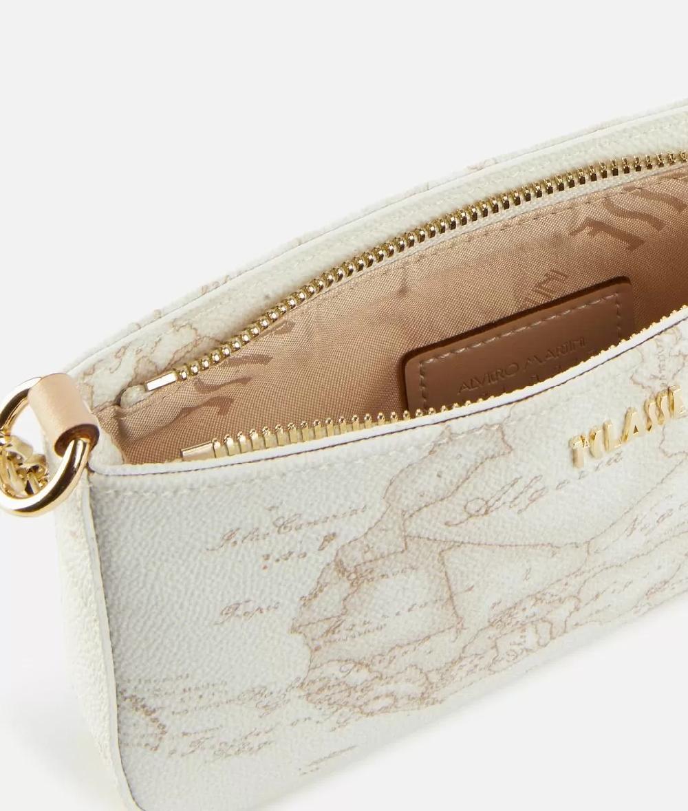 Alviero martini 1a classe Pochette con tracolla in tessuto Geo White Bianca Fino al 55% di sconto