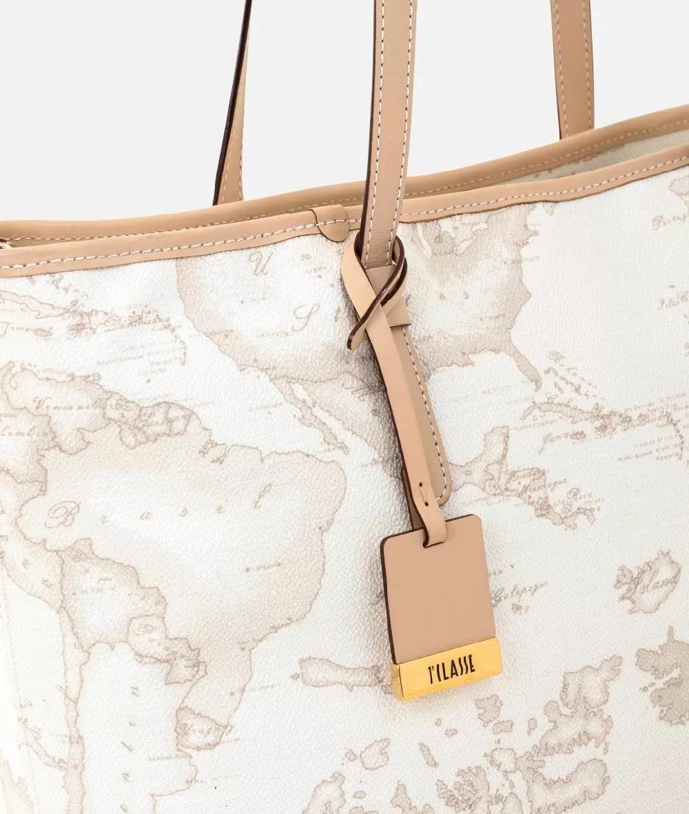Alviero martini 1a classe Geo White Borsa shopping grande Duty-free