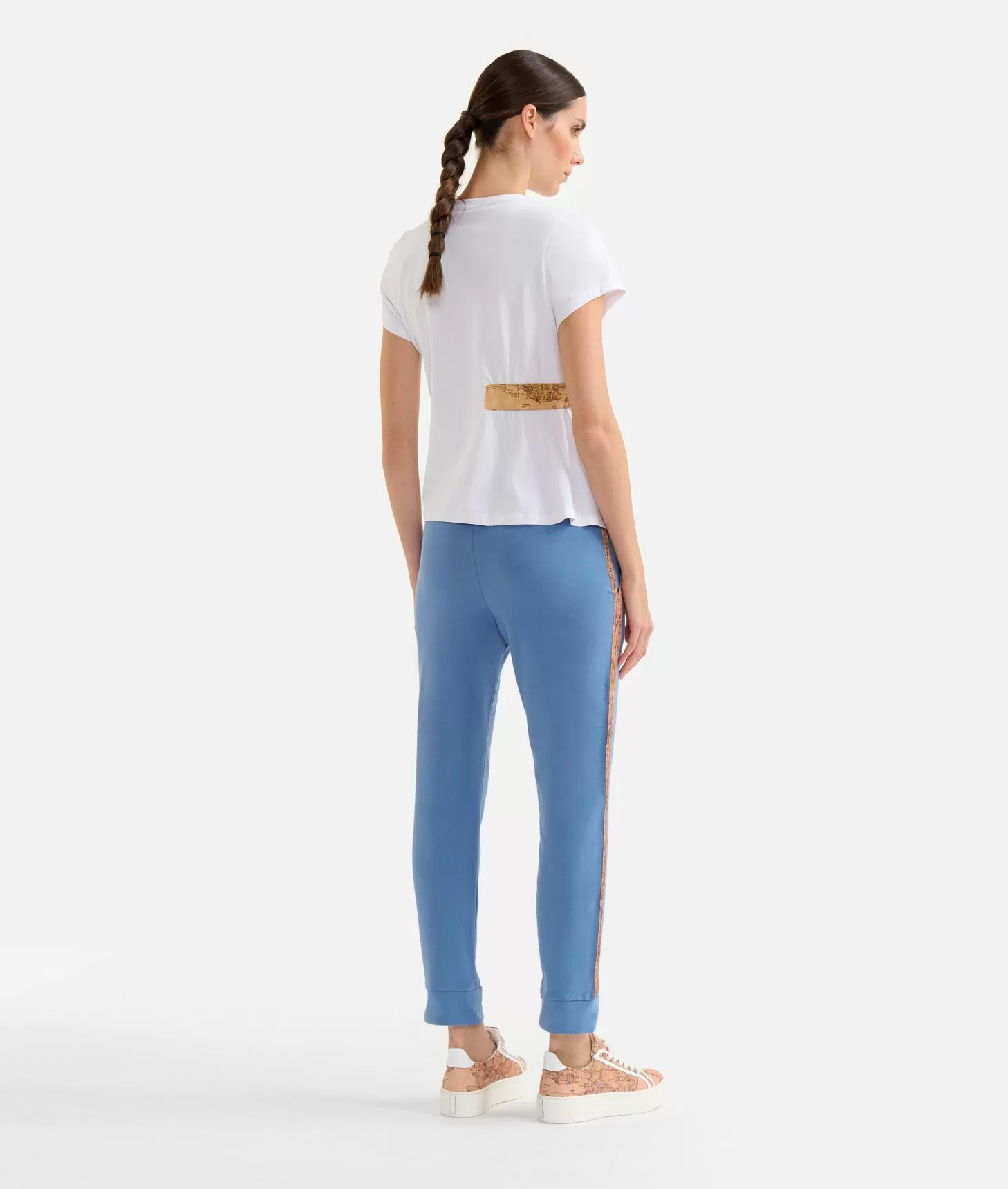 Alviero martini 1a classe T-shirt in jersey di cotone stretch con arriccio Bianca 50% di sconto con spedizione gratuita