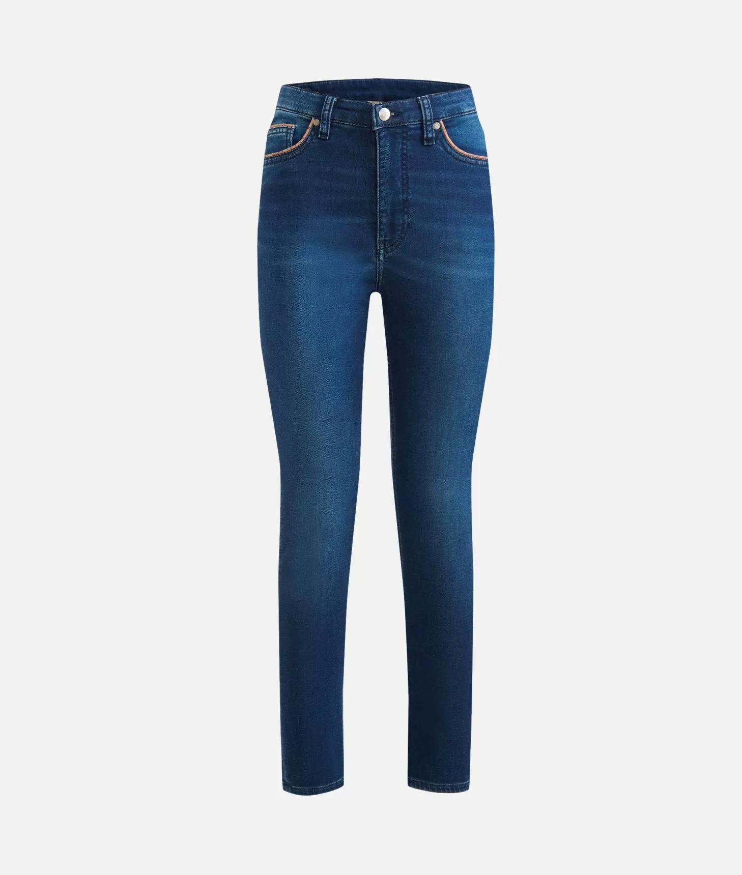 Alviero martini 1a classe Jeans slim in denim felpa a vita alta Blu Stone Negozi Online