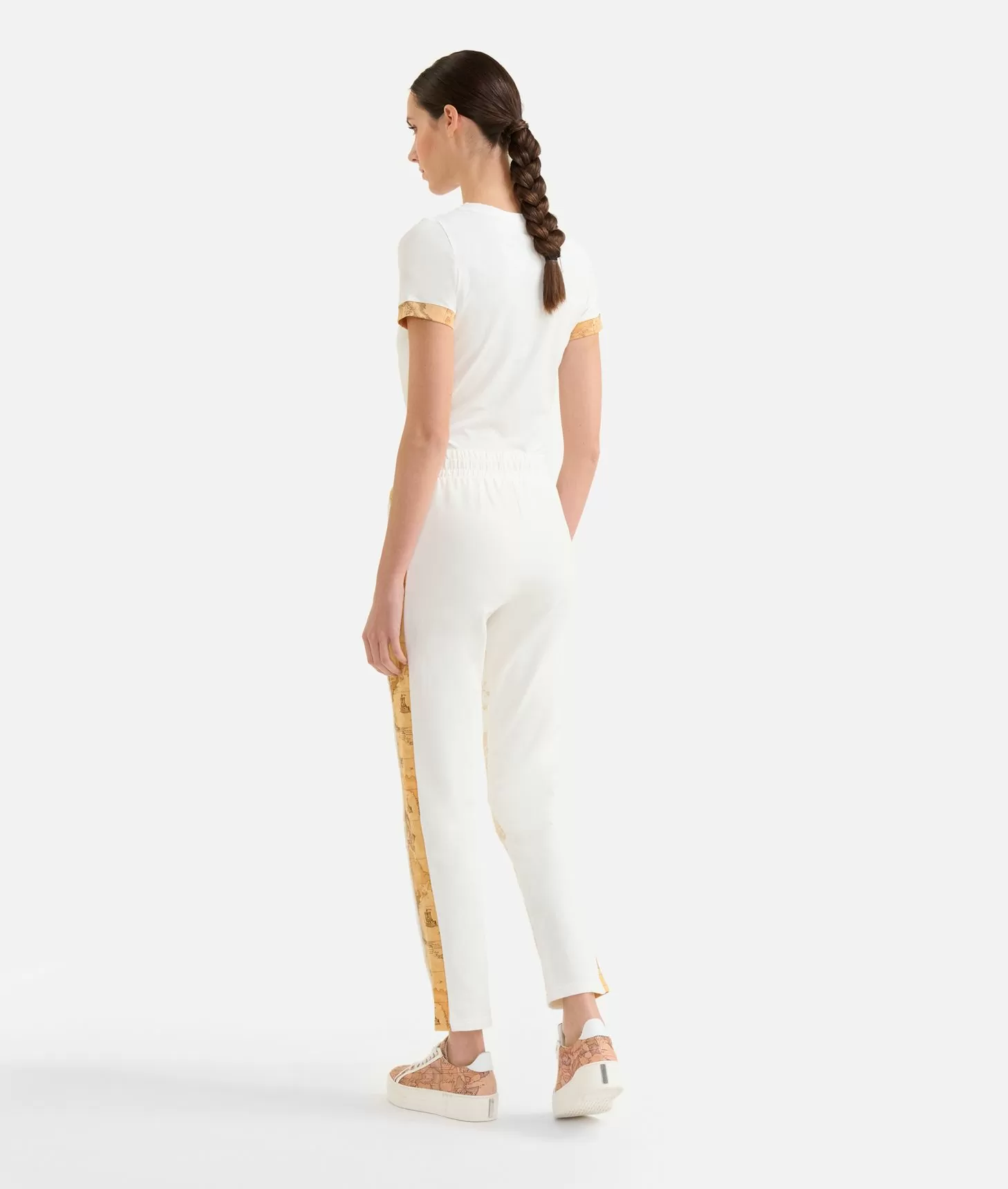 Alviero martini 1a classe Pantaloni in felpa garzata stretch Geo Mix Promozione Limitata