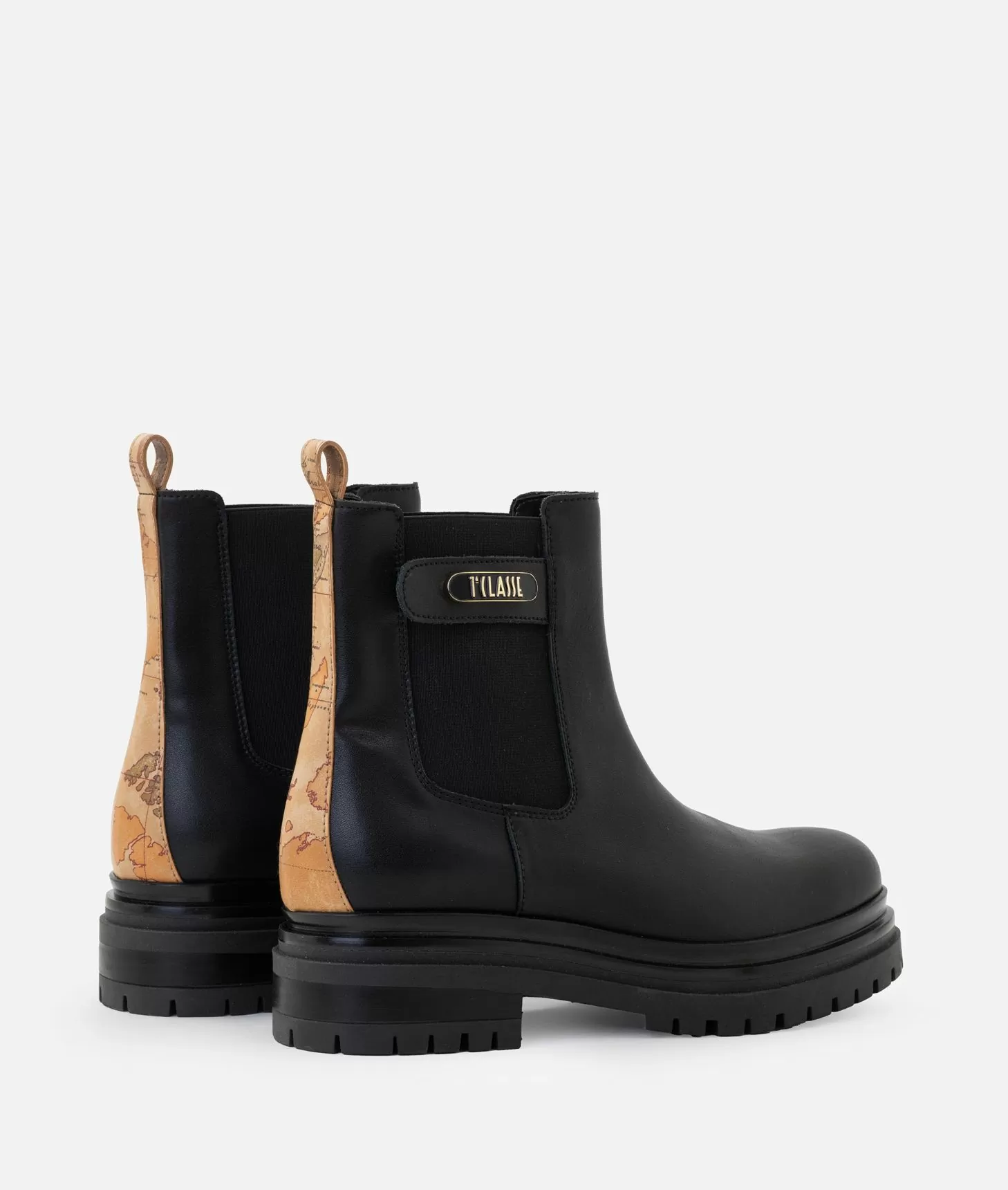 Alviero martini 1a classe Stivaletti beatles in pelle liscia con placchetta 1ᴬ Classe Neri Online