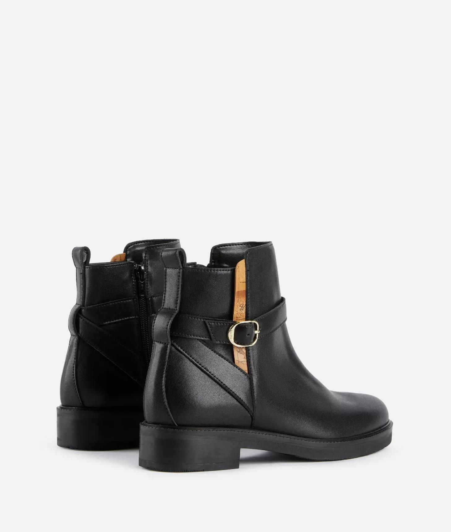 Alviero martini 1a classe Stivaletti beatles in pelle liscia con cinturino Neri Offerte