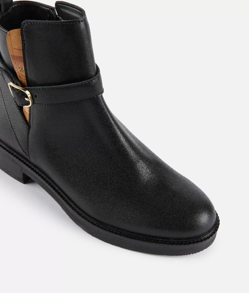 Alviero martini 1a classe Stivaletti beatles in pelle liscia con cinturino Neri Offerte