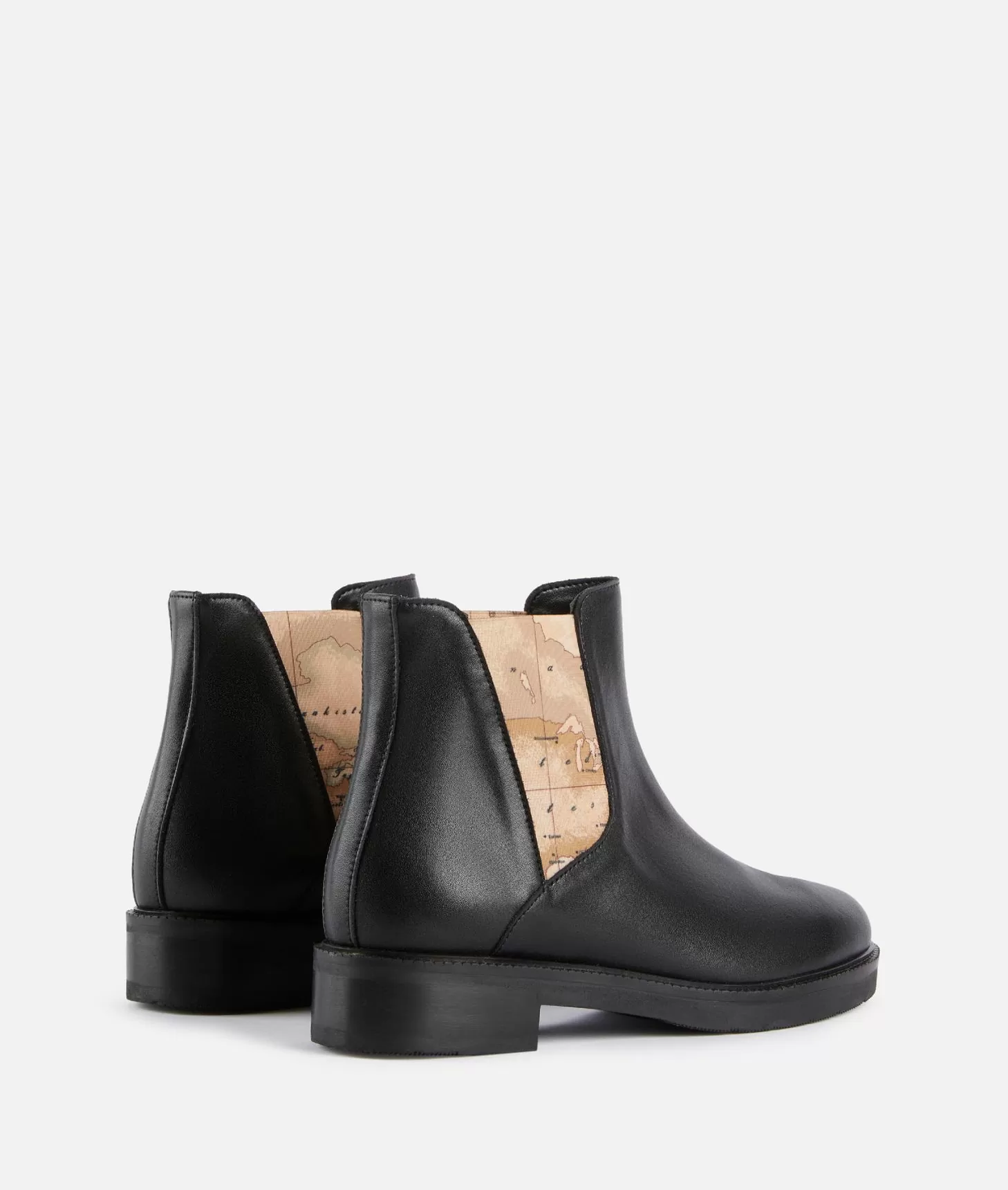 Alviero martini 1a classe Stivaletti beatles in pelle liscia con elastico Geo Classic Neri Vendita Calda