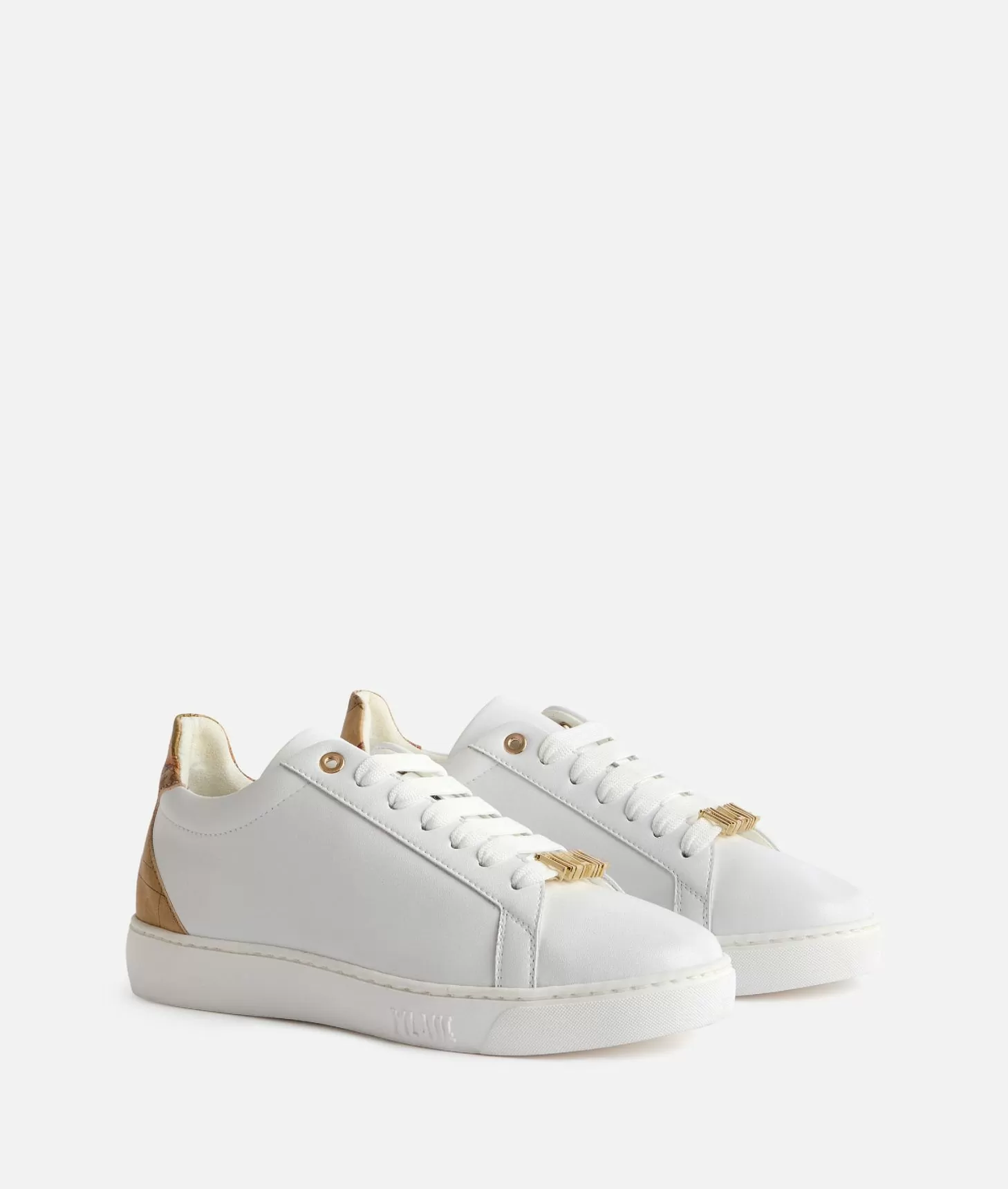Alviero martini 1a classe Sneakers in pelle liscia con passalaccio 1ᴬ Classe Bianche Moda