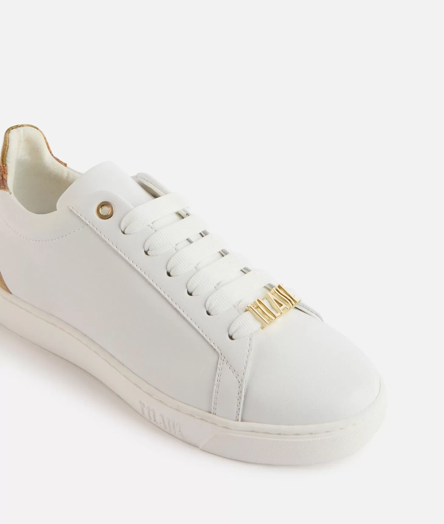 Alviero martini 1a classe Sneakers in pelle liscia con passalaccio 1ᴬ Classe Bianche Moda