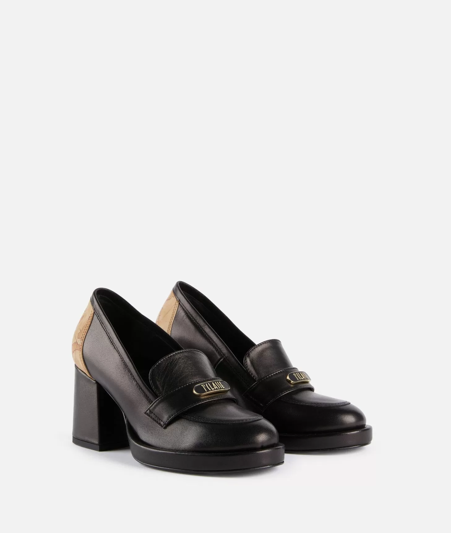 Alviero martini 1a classe Mocassini alti in nappa liscia con placchetta 1ᴬ Classe Neri Negozio online di fabbrica