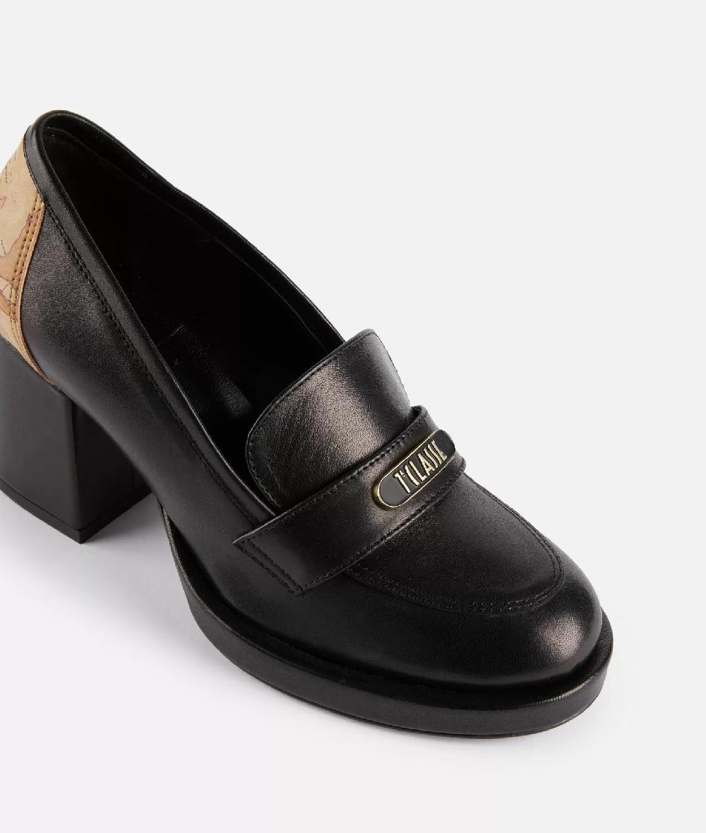 Alviero martini 1a classe Mocassini alti in nappa liscia con placchetta 1ᴬ Classe Neri Negozio online di fabbrica