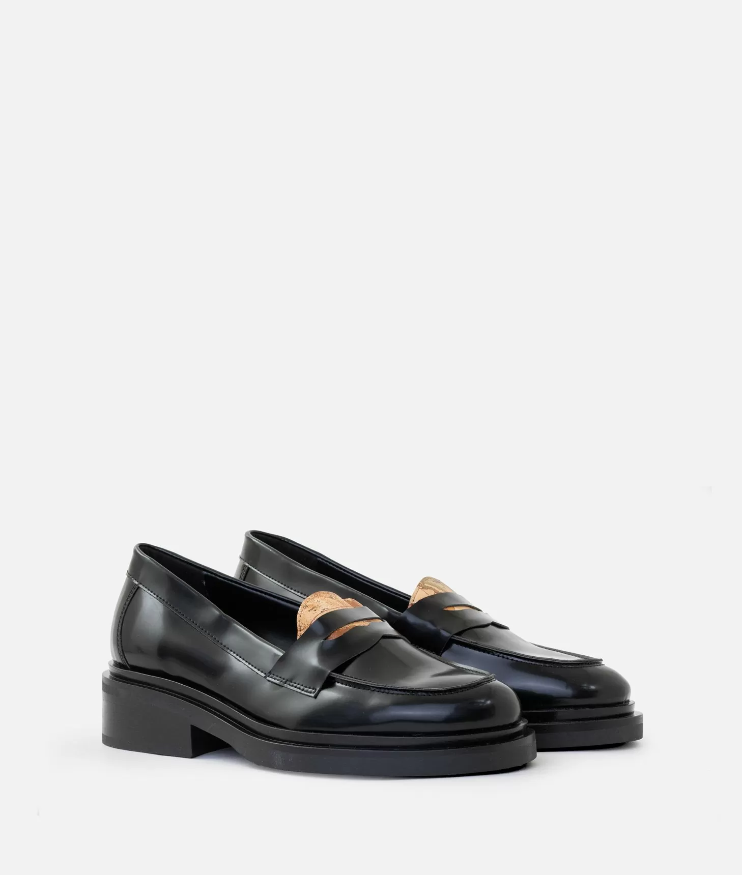 Alviero martini 1a classe Mocassini in eco pelle spazzolata con linguetta Geo Classic Neri Comprare a buon mercato