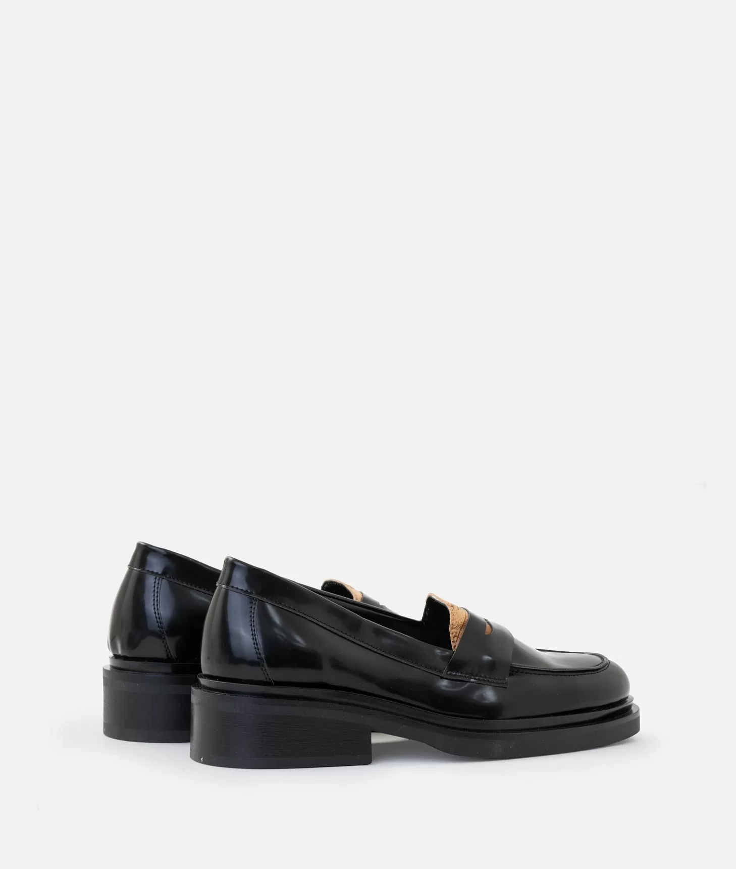Alviero martini 1a classe Mocassini in eco pelle spazzolata con linguetta Geo Classic Neri Comprare a buon mercato