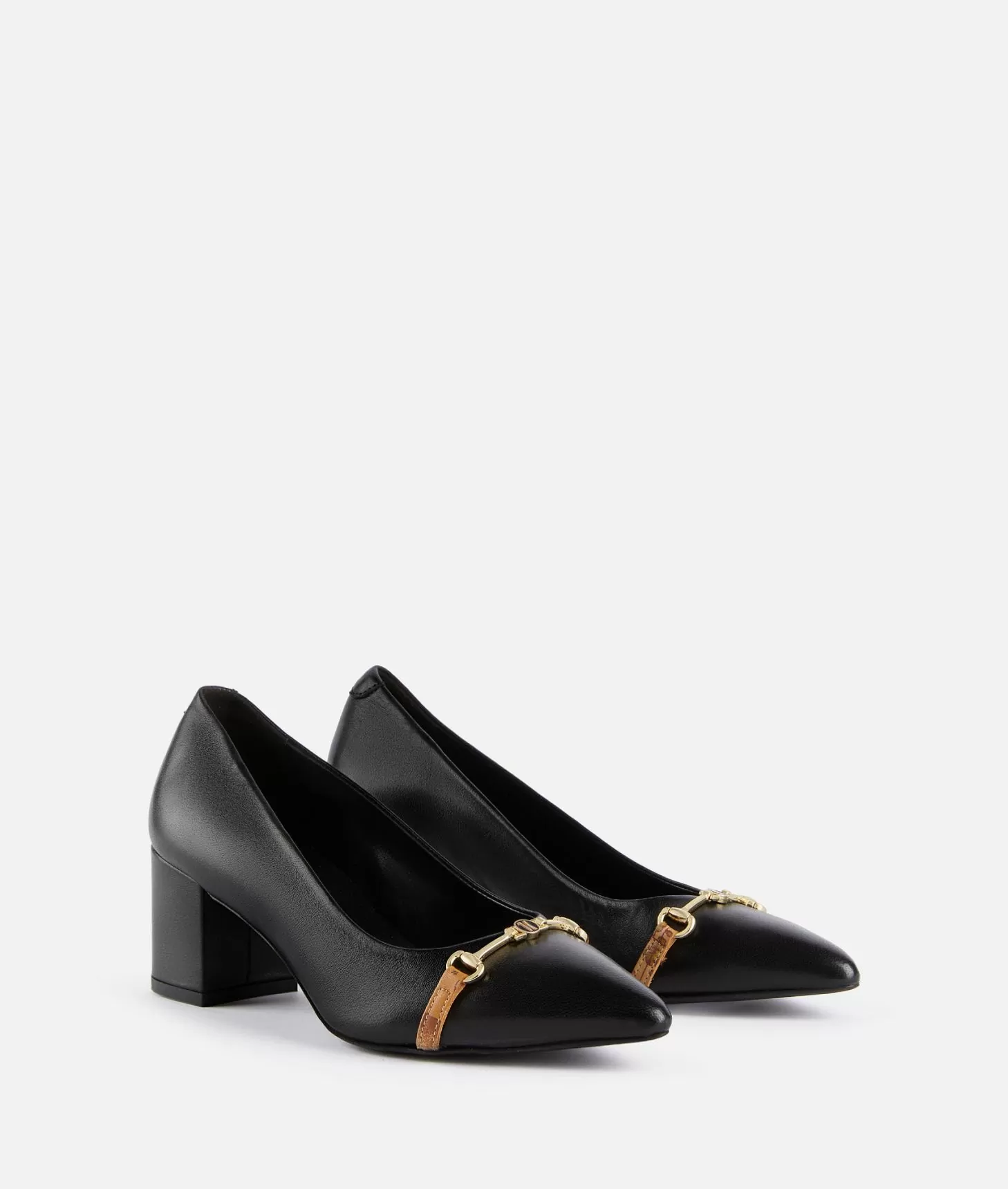 Alviero martini 1a classe Décolleté in pelle lucida con morsetto 1C Nere Flash Sale