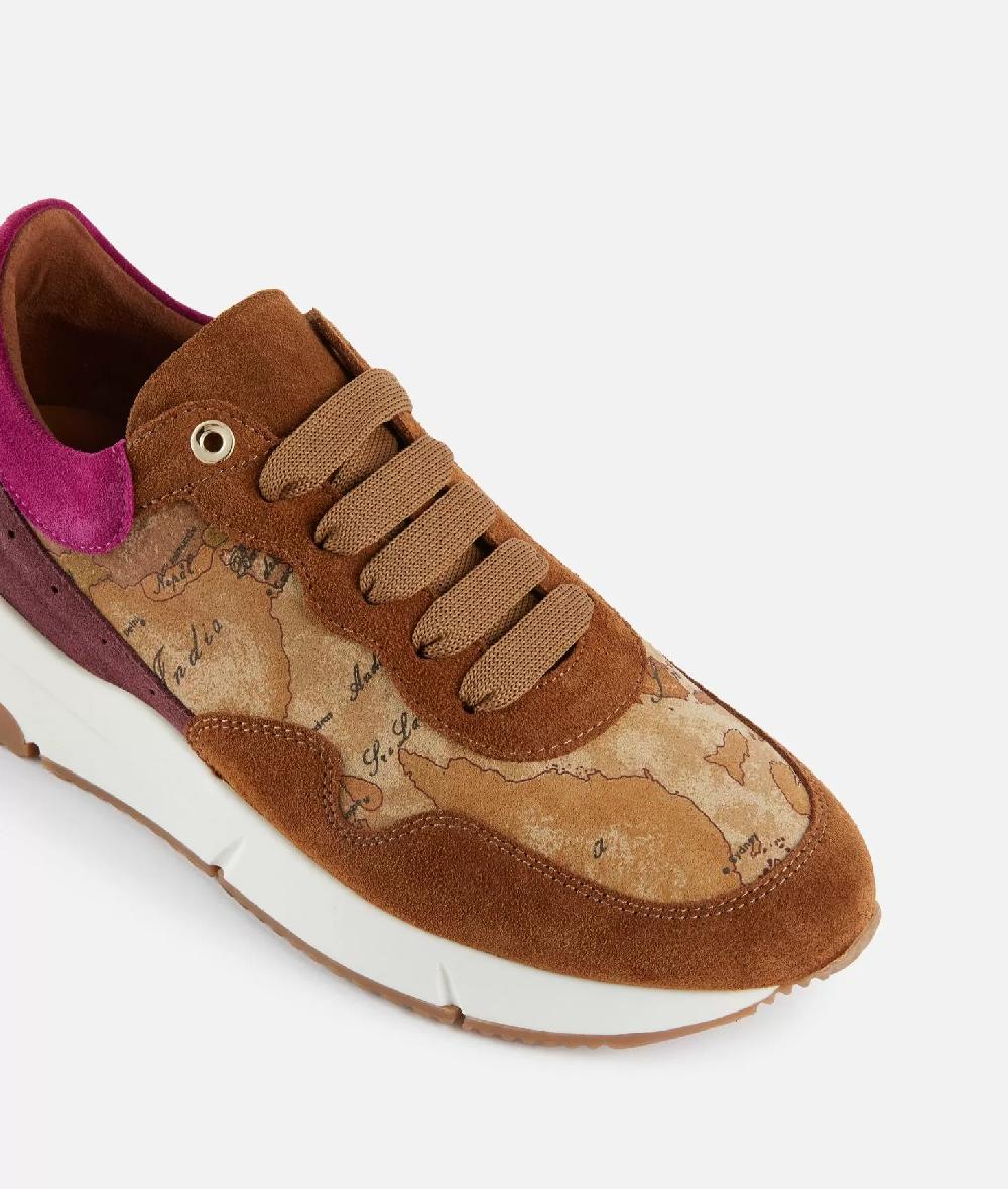 Alviero martini 1a classe Running in pelle scamosciata e tessuto nabuk Geo Classic Cuoio Offerte speciali