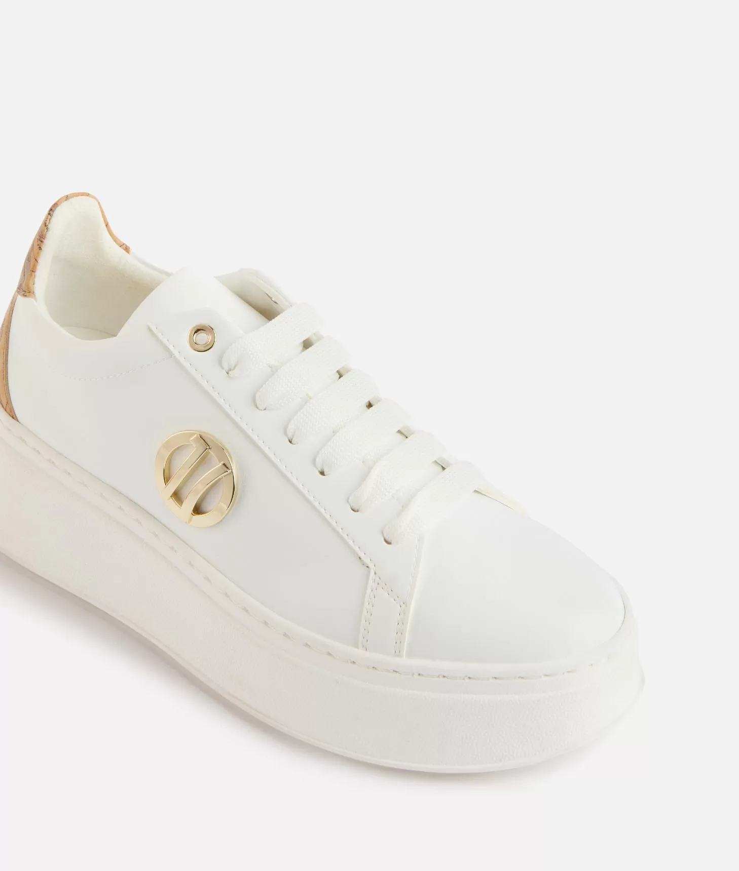 Alviero martini 1a classe Sneakers zeppate in eco nappa con dettaglio 1C Bianche Fino al 50% di sconto