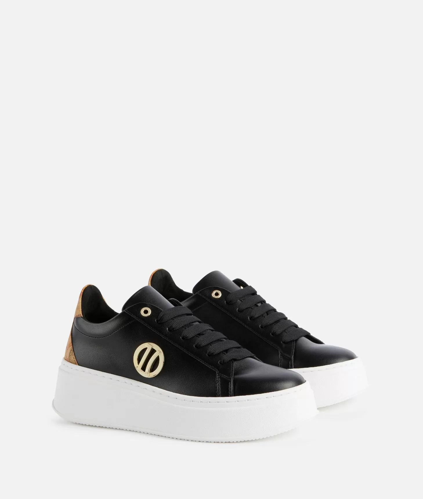 Alviero martini 1a classe Sneakers zeppate in eco nappa con dettaglio 1C Nere Fino al 60% di sconto