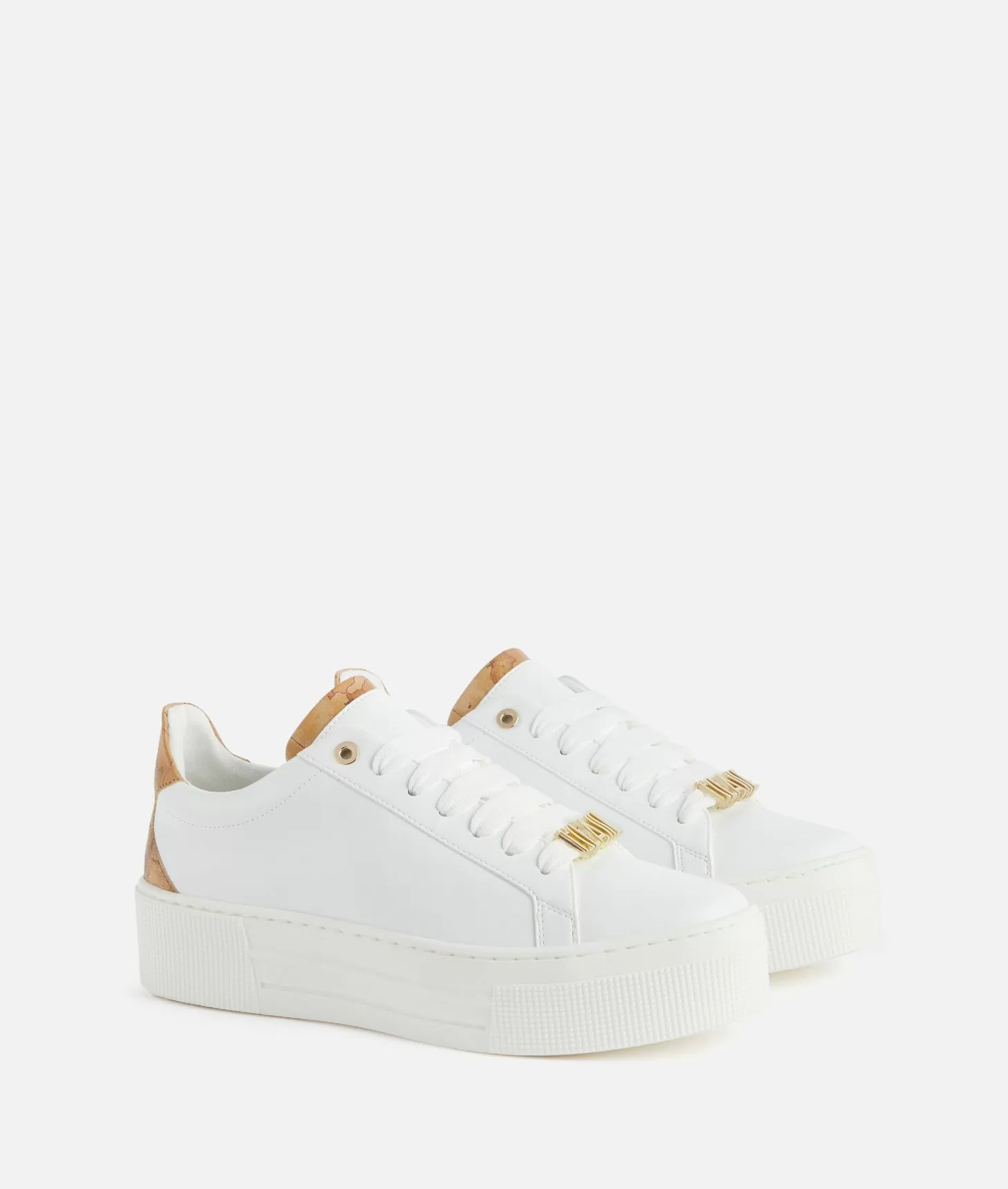 Alviero martini 1a classe Sneakers in eco nappa con passalaccio 1ᴬ Classe Bianche Only for today