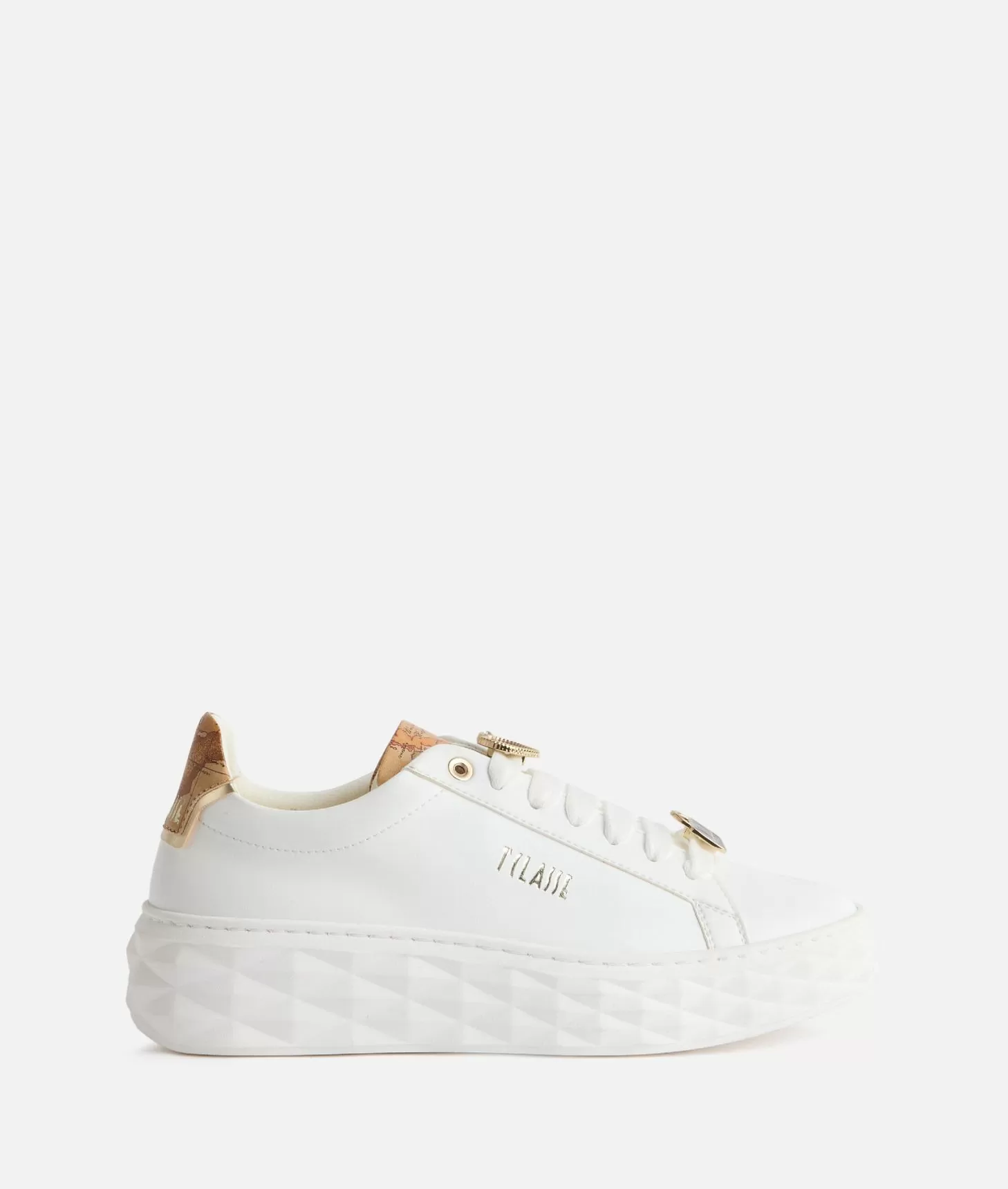 Alviero martini 1a classe Sneakers in eco nappa con passalacci Bianche Offerta speciale della fabbrica
