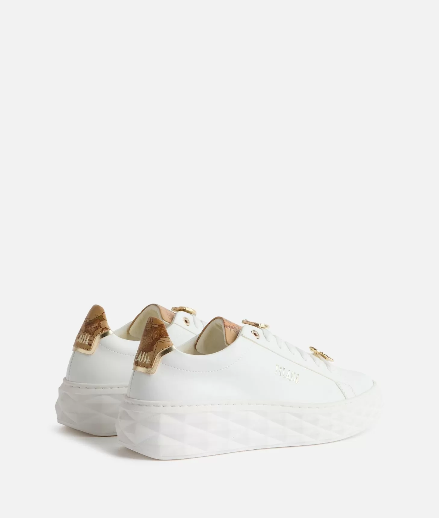Alviero martini 1a classe Sneakers in eco nappa con passalacci Bianche Offerta speciale della fabbrica