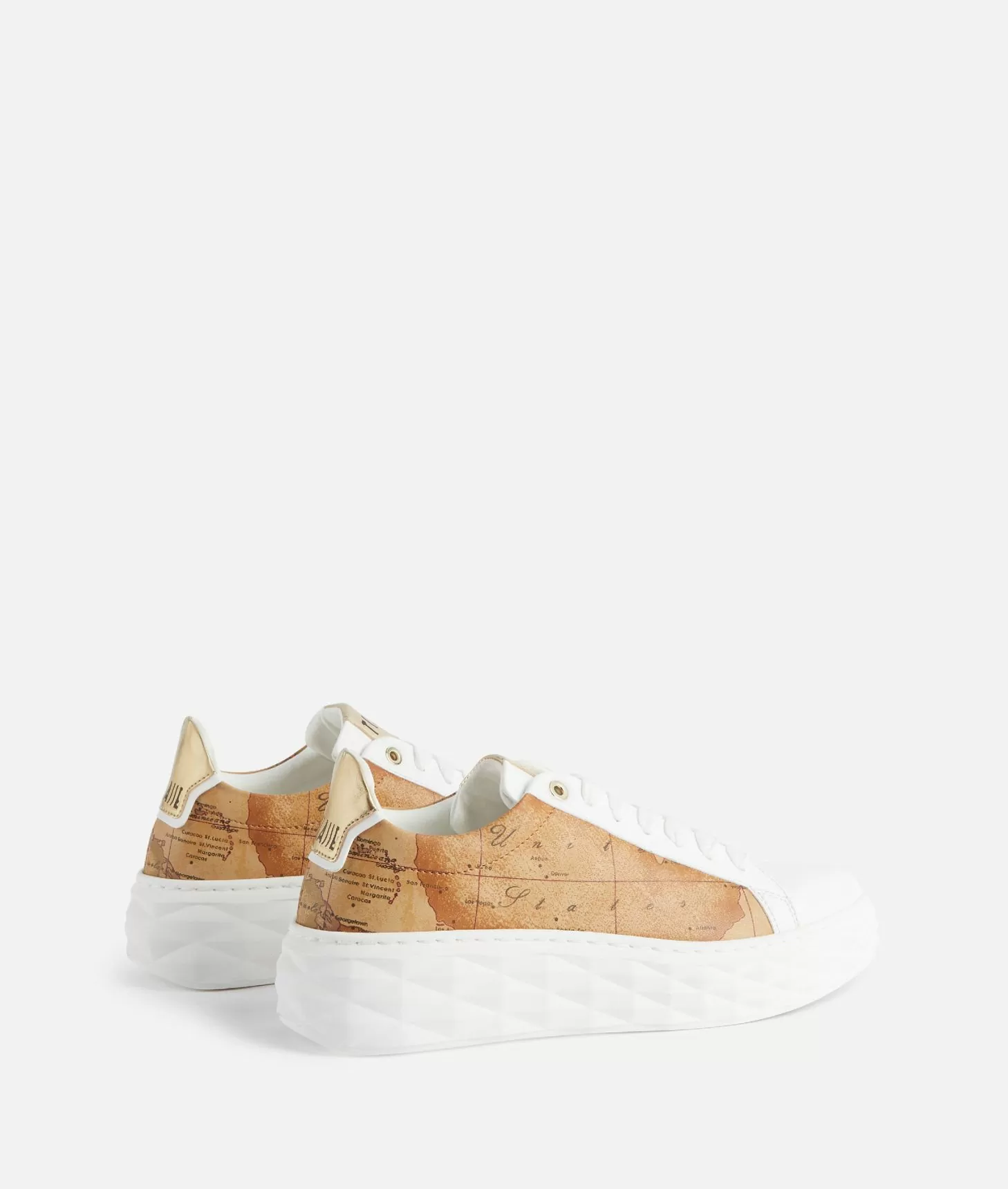 Alviero martini 1a classe Sneakers in eco nappa con lati Geo Classic Bianche Sostegno trimestrale