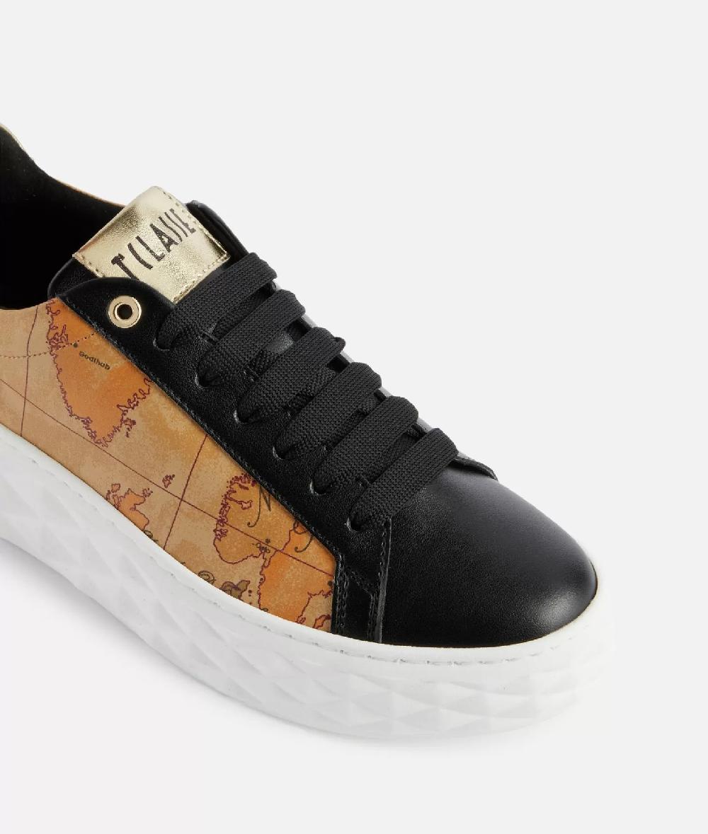 Alviero martini 1a classe Sneakers in eco nappa con lati Geo Classic Nere Discount Store per i nuovi prodotti