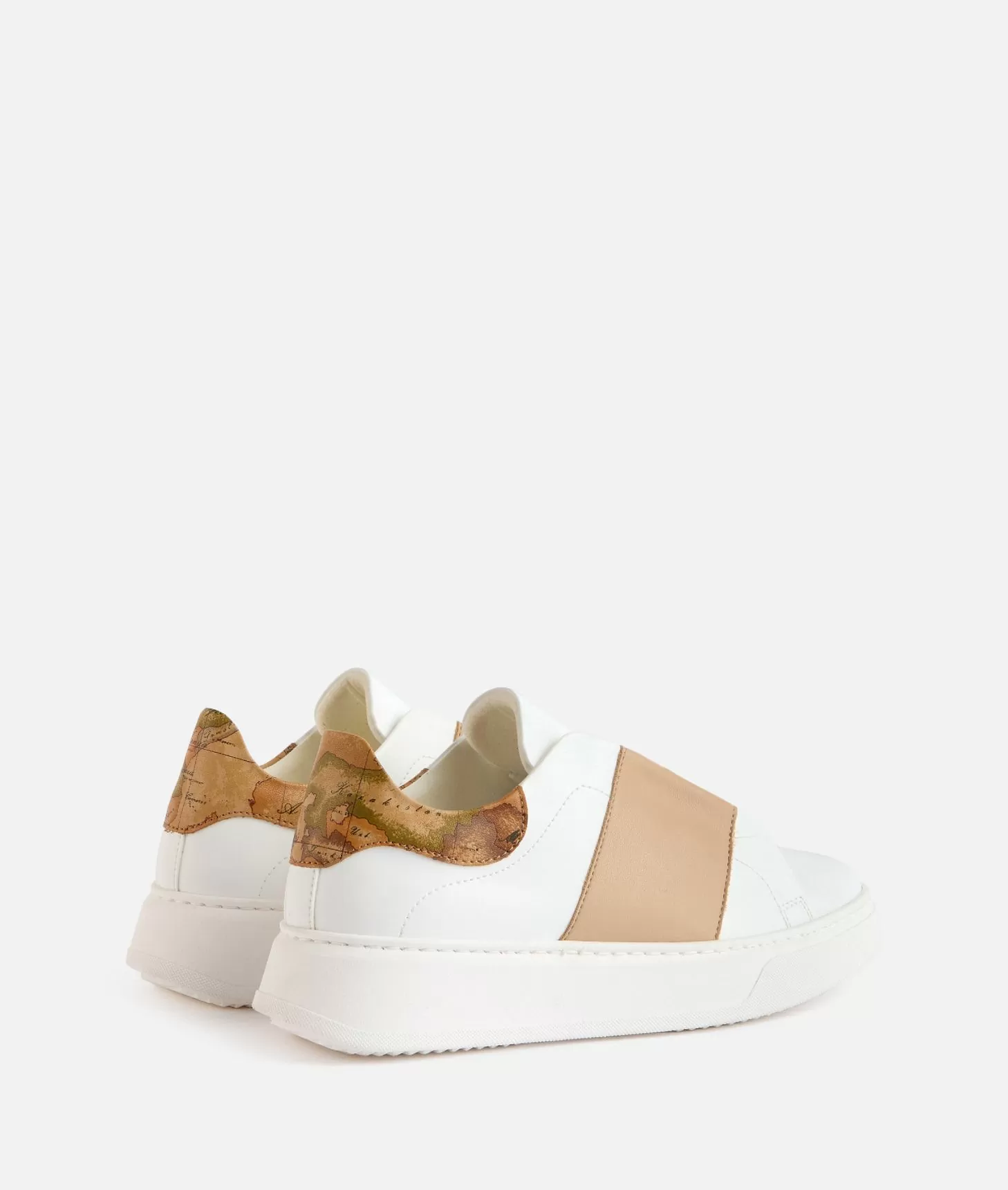Alviero martini 1a classe Sneakers in eco nappa con logo 1C strass Bianche Solo un giorno rimasto