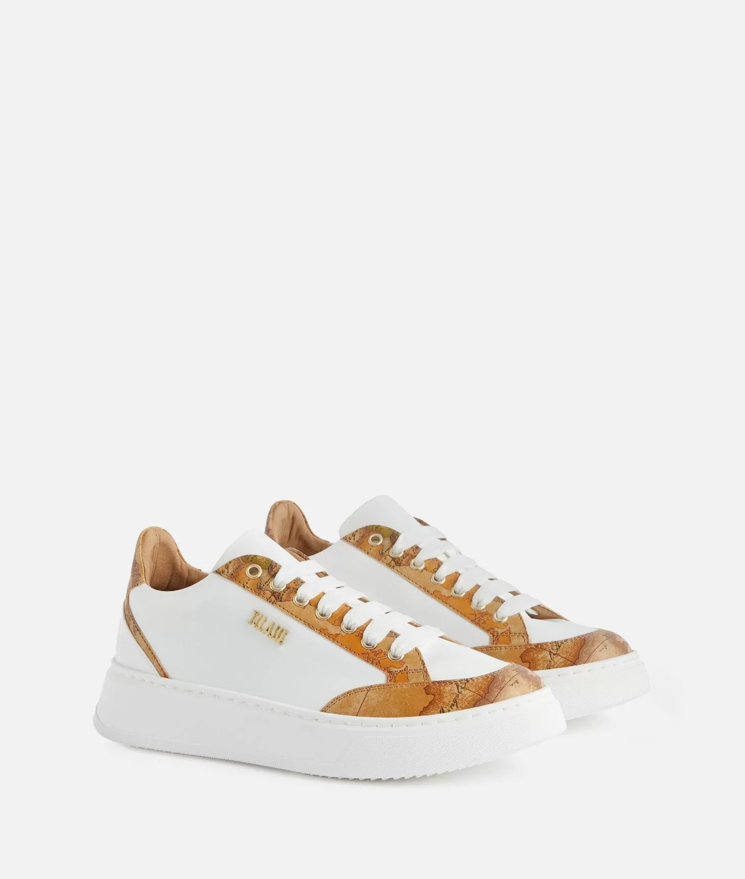 Alviero martini 1a classe Sneakers in eco nappa con dettagli Geo Classic Bianche Officina