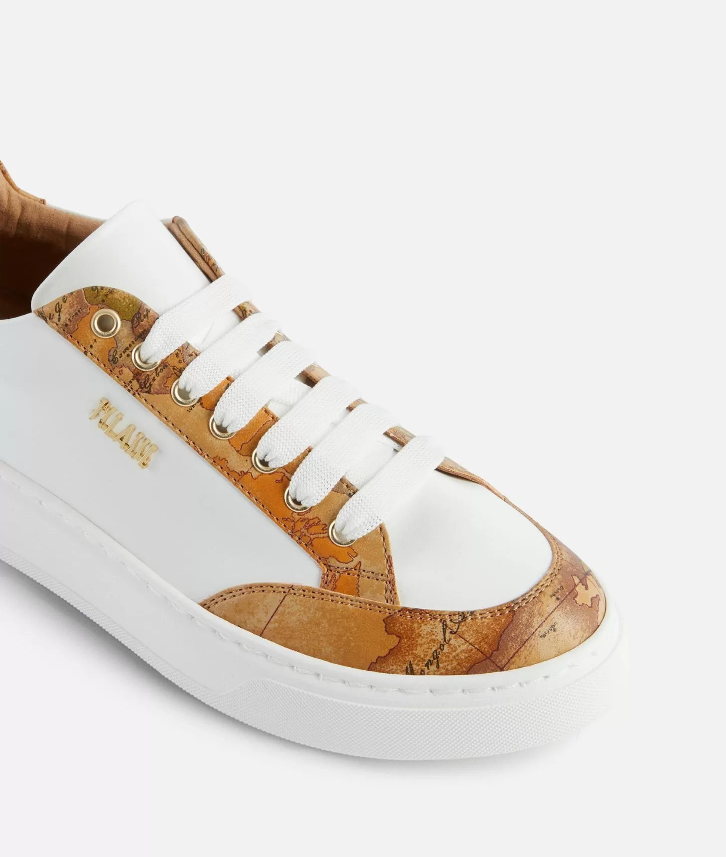 Alviero martini 1a classe Sneakers in eco nappa con dettagli Geo Classic Bianche Officina