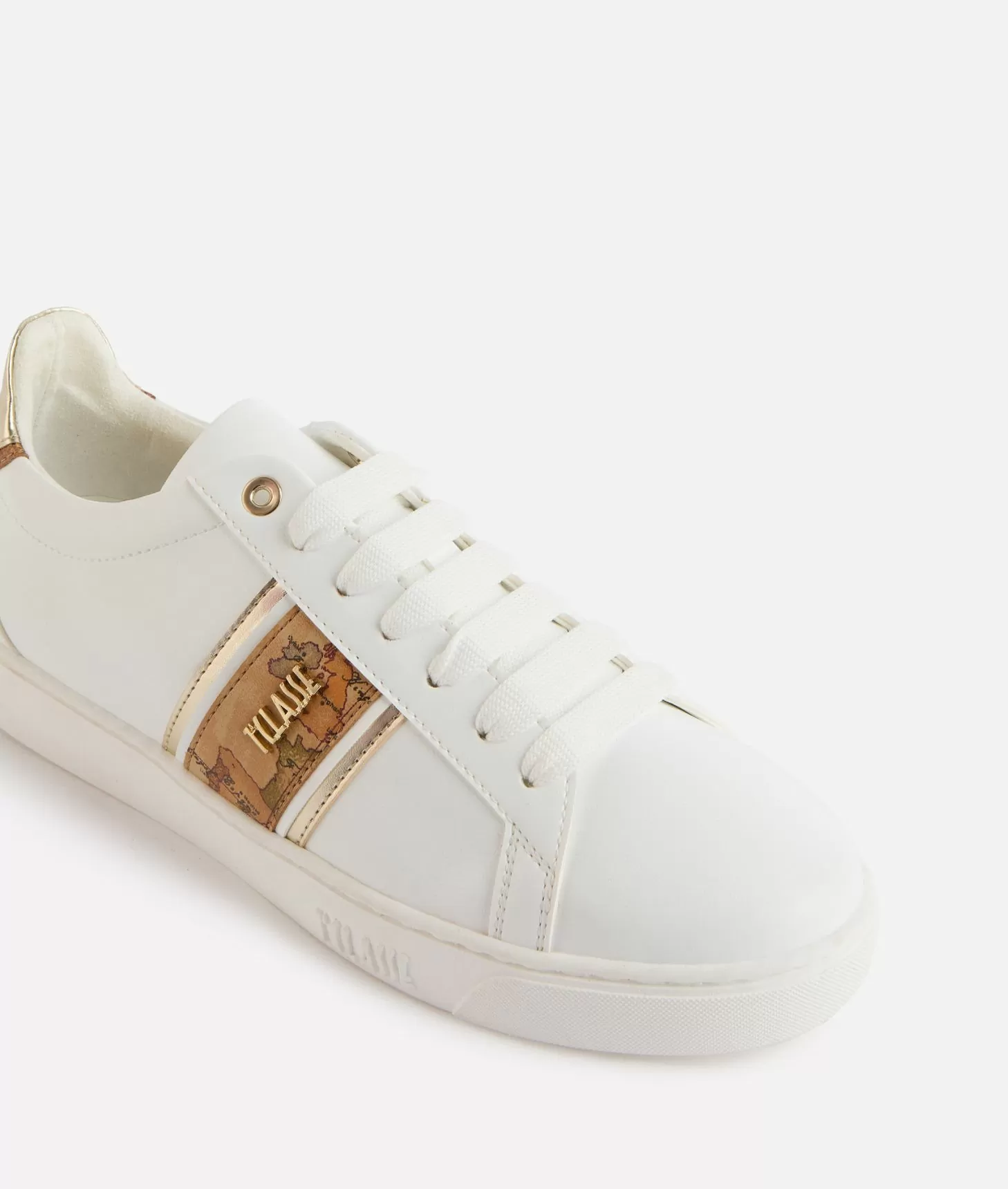 Alviero martini 1a classe Sneakers in eco nappa con banda Geo Classic Bianche Limitato a 3 giorni