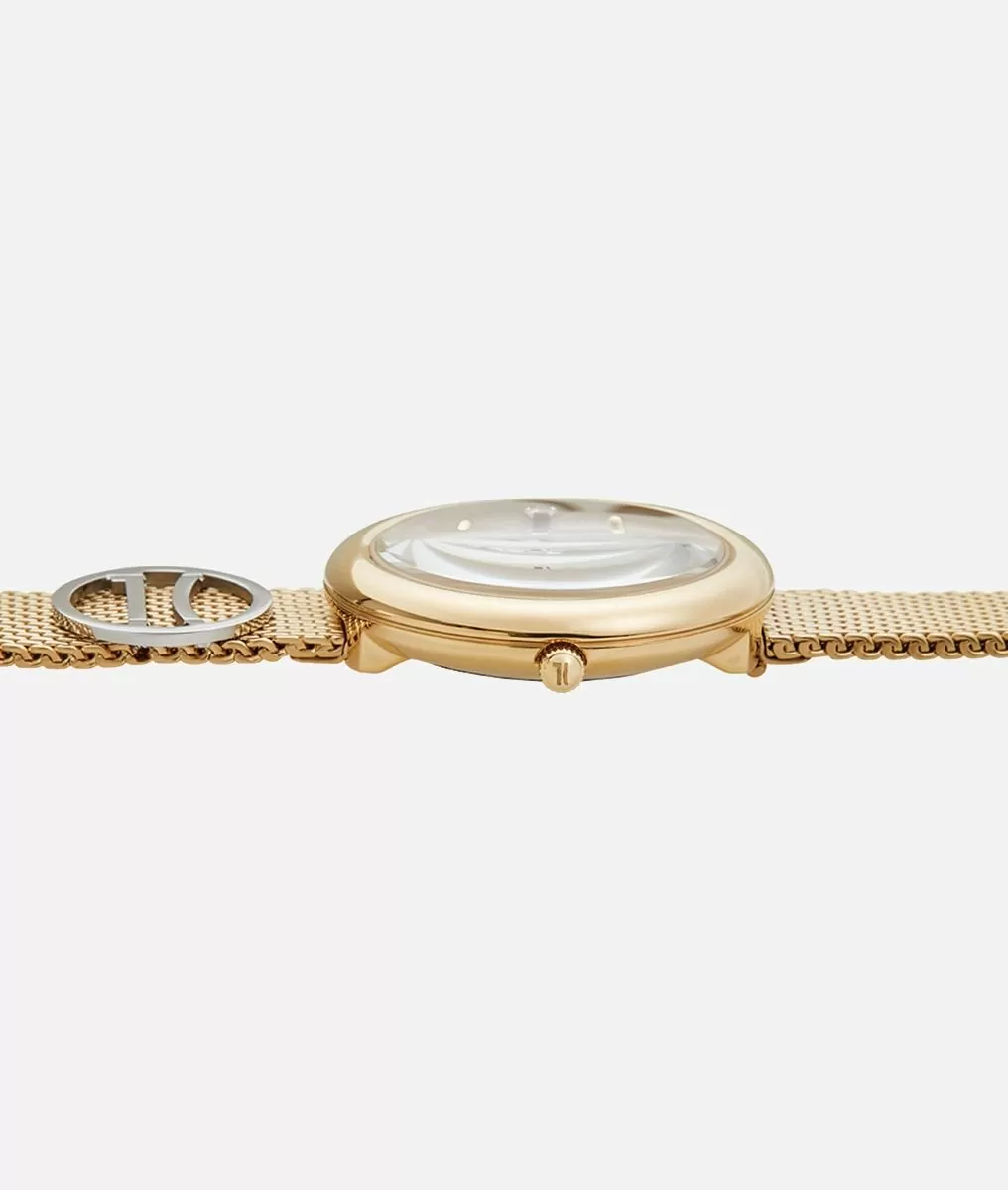 Alviero martini 1a classe Antigua orologio in acciaio con logo Monogram 1C Gold Classico Sottocosto