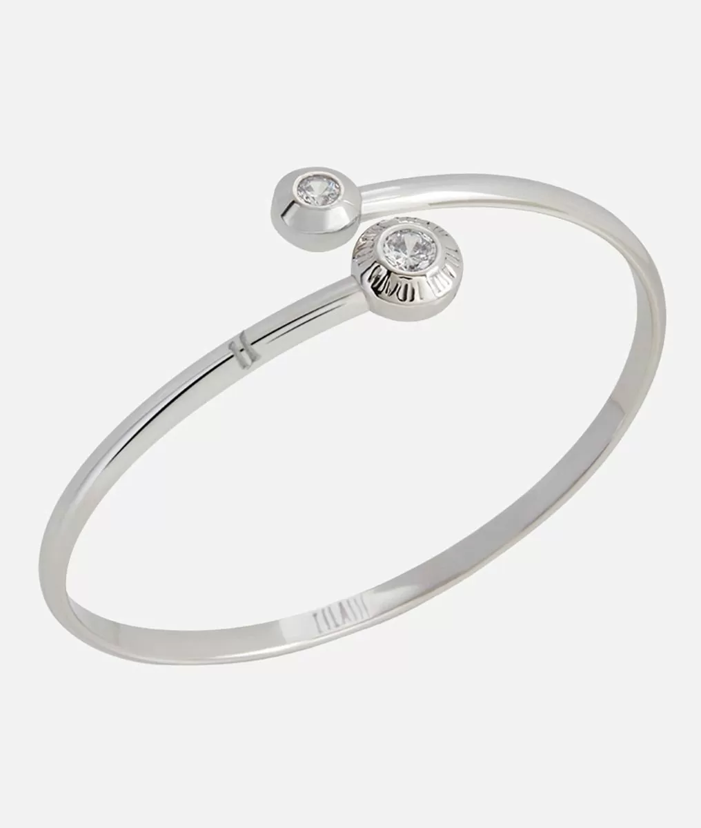 Alviero martini 1a classe Champs-Élysées bracciale rigido con zirconi bianchi in Argento In Saldo