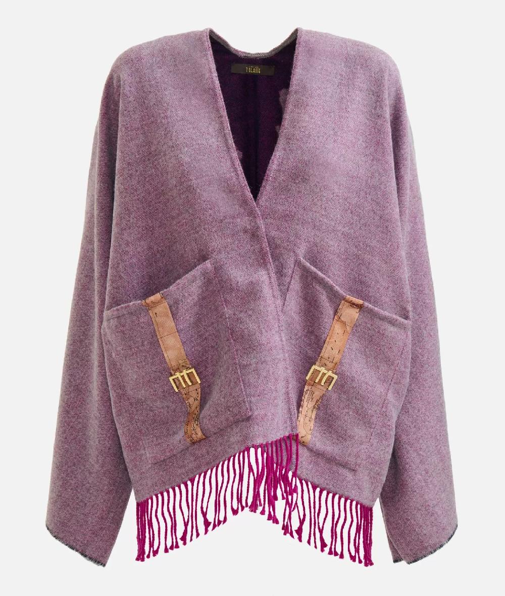 Alviero martini 1a classe Mantella con tasche e fibbia 1C Grigio Medio Moda