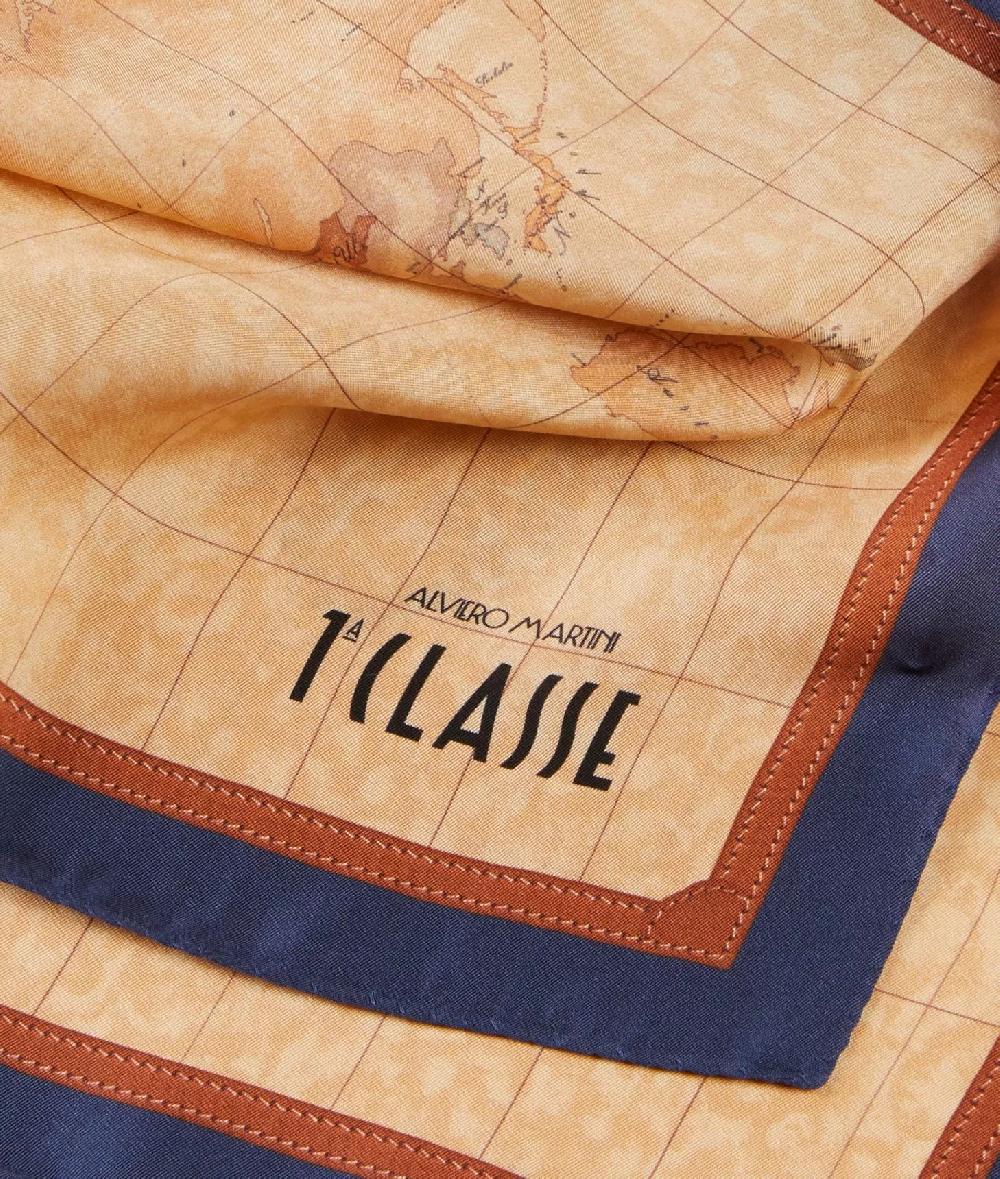 Alviero martini 1a classe Foulard Geo Classic 50x50 Blu Navy Offerta San Valentino