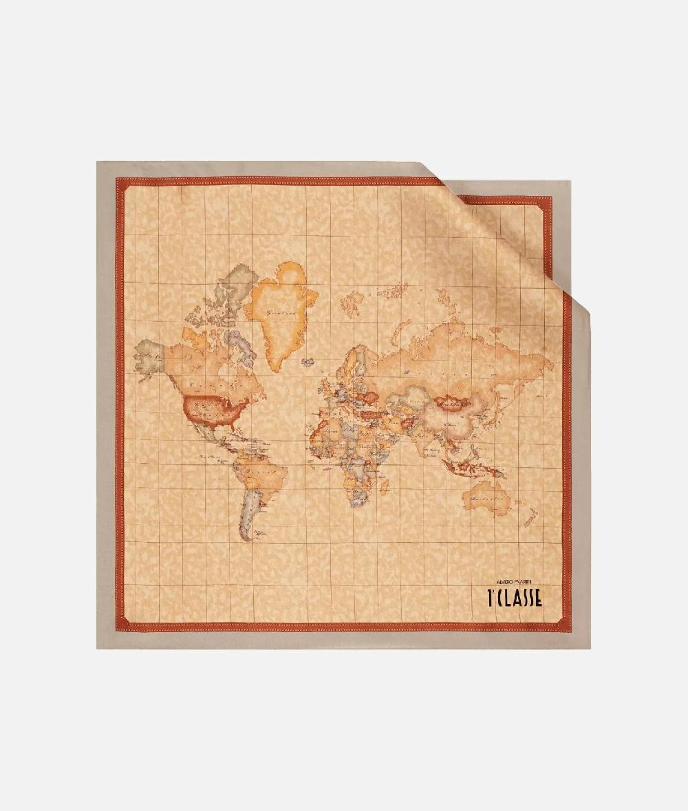 Alviero martini 1a classe Foulard Geo Classic 50x50 Taupe Chiaro Offerta Anniversario