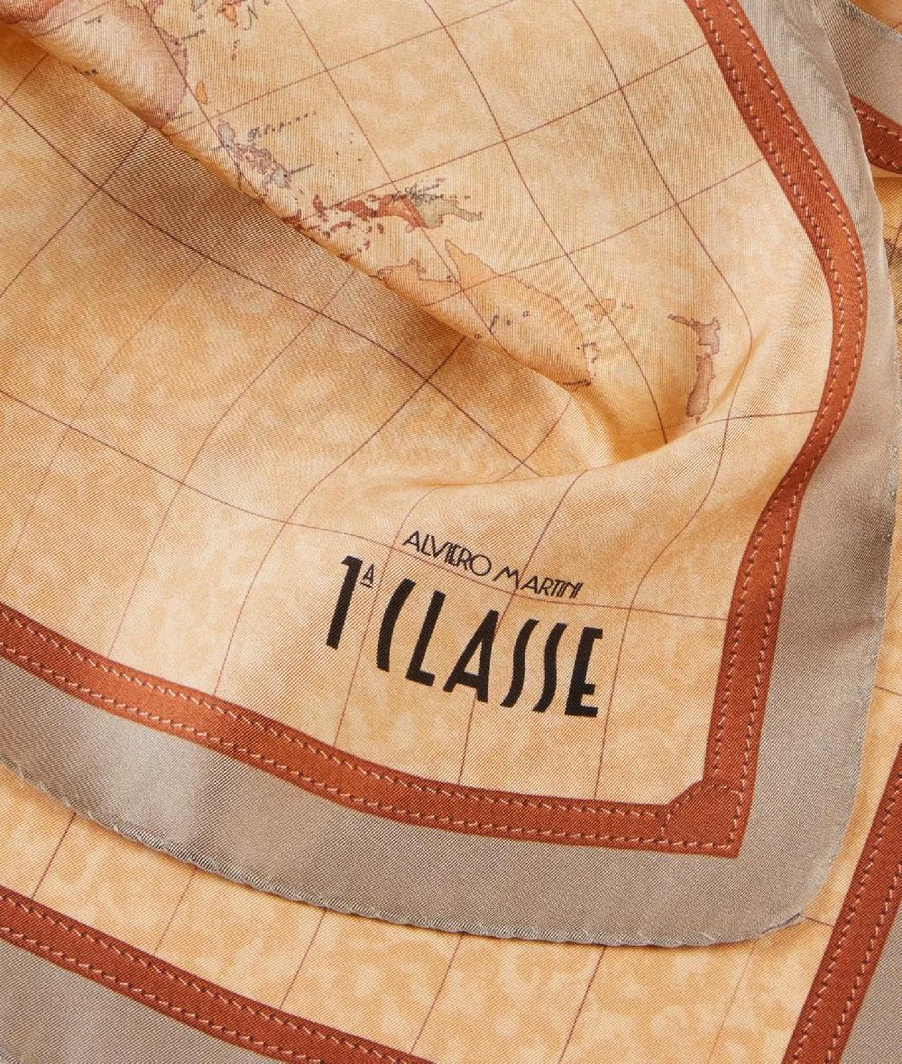 Alviero martini 1a classe Foulard Geo Classic 50x50 Taupe Chiaro Offerta Anniversario